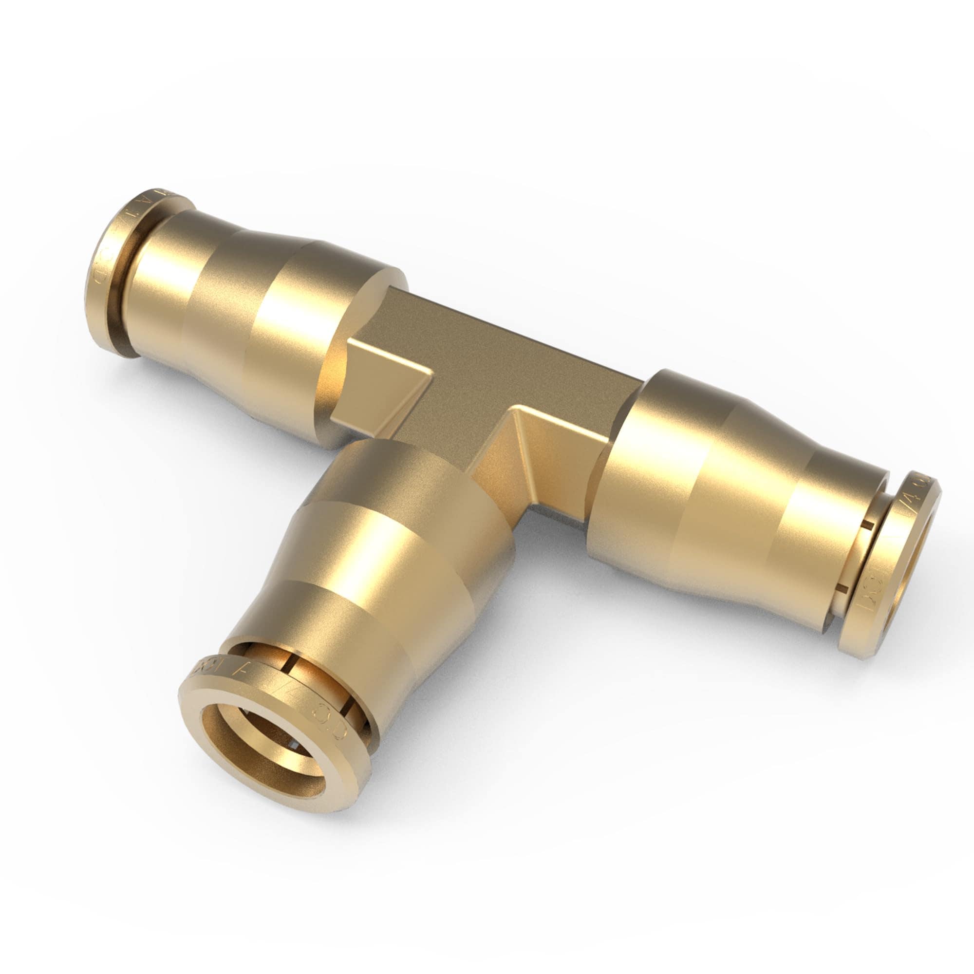 Phyfalip  21838 Air Line Fittings Union Tee 1 4 T Fitting Pneumatic Air Suspension Fittings Brass durable home and garden accessory designed for