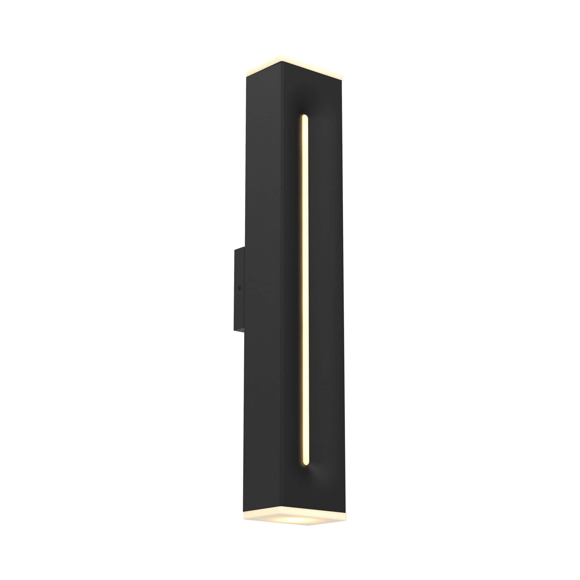 DALS Lighting LWJ24-CC-BK Profile 24.75-in H Matte Black Hardwired Integrated LED Outdoor Wall Light