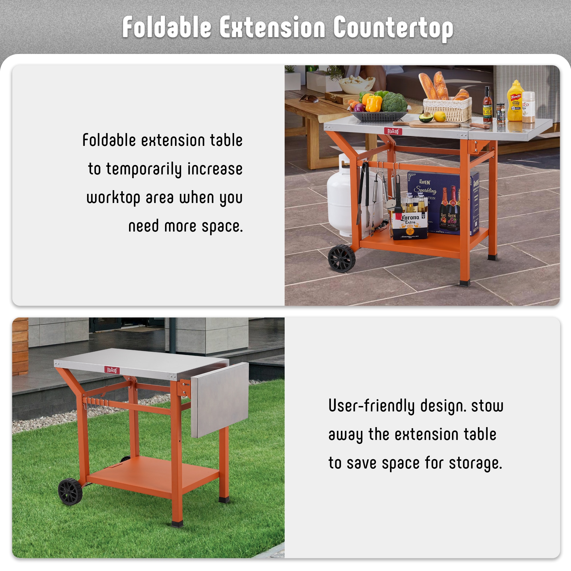 Feasto TF2037C Grill-Carts-Grill-Stands - View #5