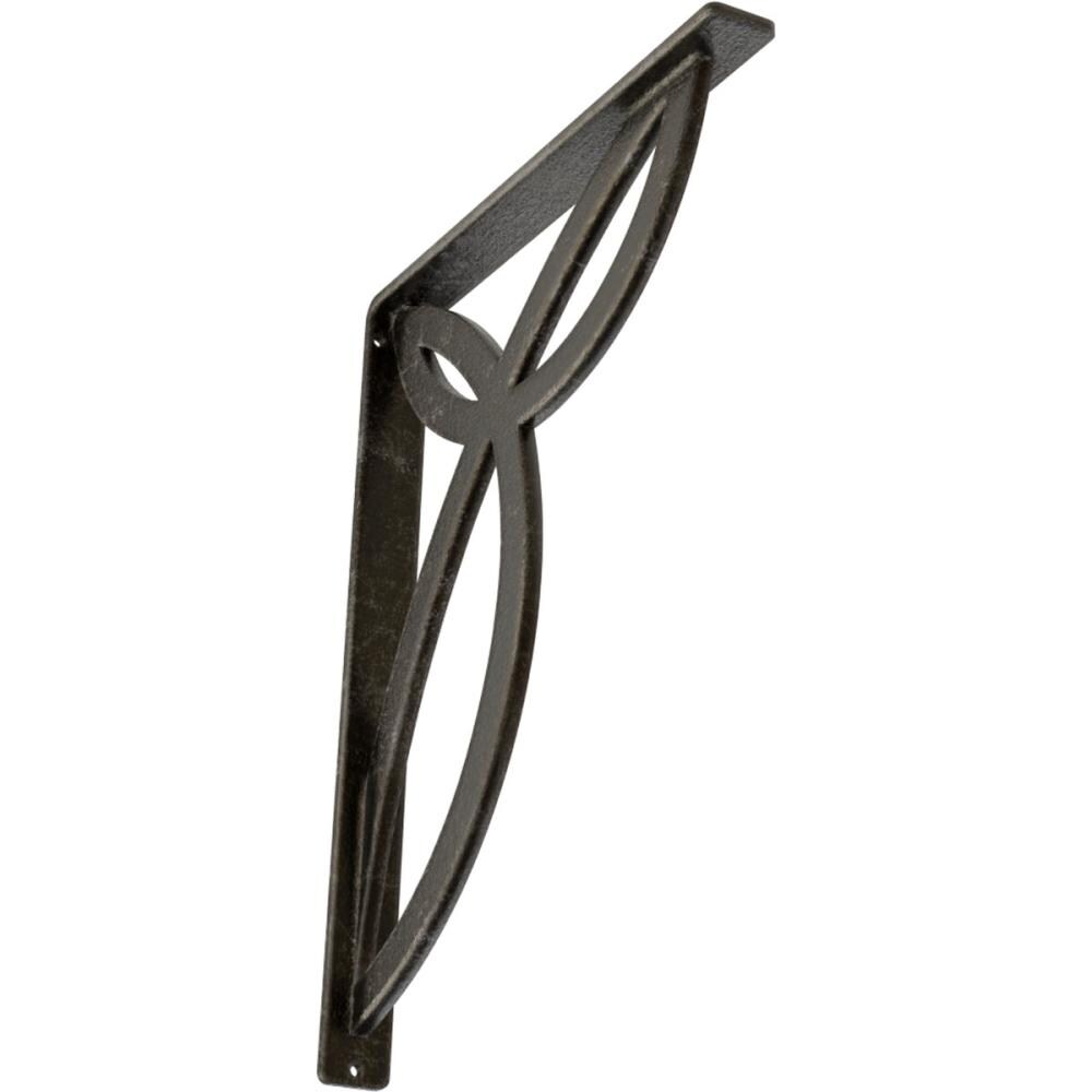 Ekena Millwork BKTM01X12X15SVEAWS Versailles 12-in x 1.5-in x 15-in Gray Wrought iron Countertop support bracket