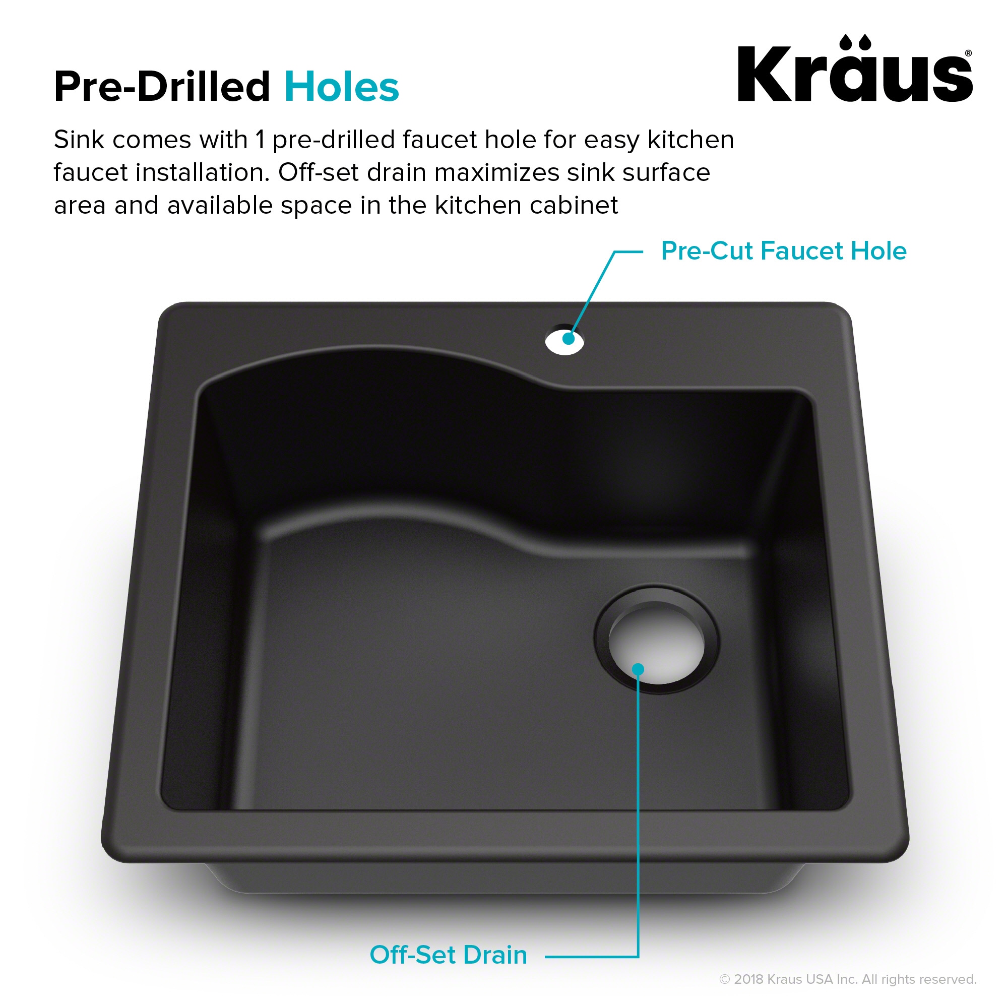 Kraus KGD-441BLACK-PST1-BL Kitchen-Sinks - View #10