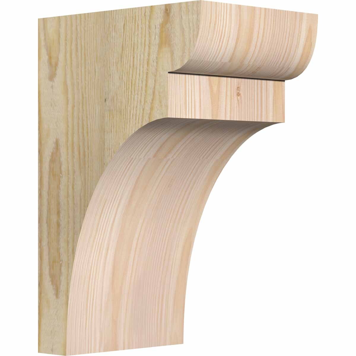 Ekena Millwork COR06X08X12YOR00RDF 6-in x 8-in x 12-in Yorktown Unfinished Douglas fir Wood Paintable/Stainable Corbel