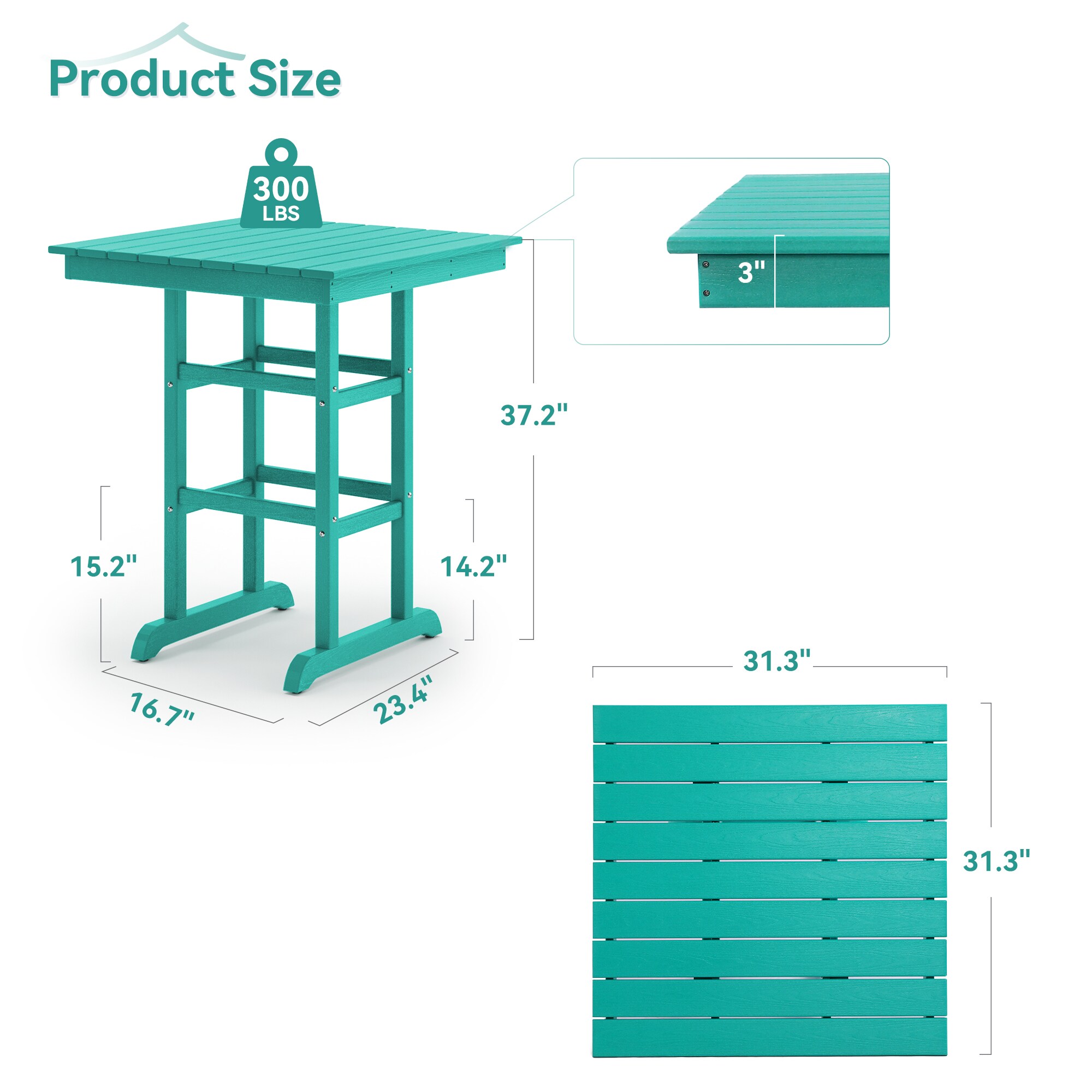 LUE BONA LB23DT0003-300LS Patio-Tables - View #3