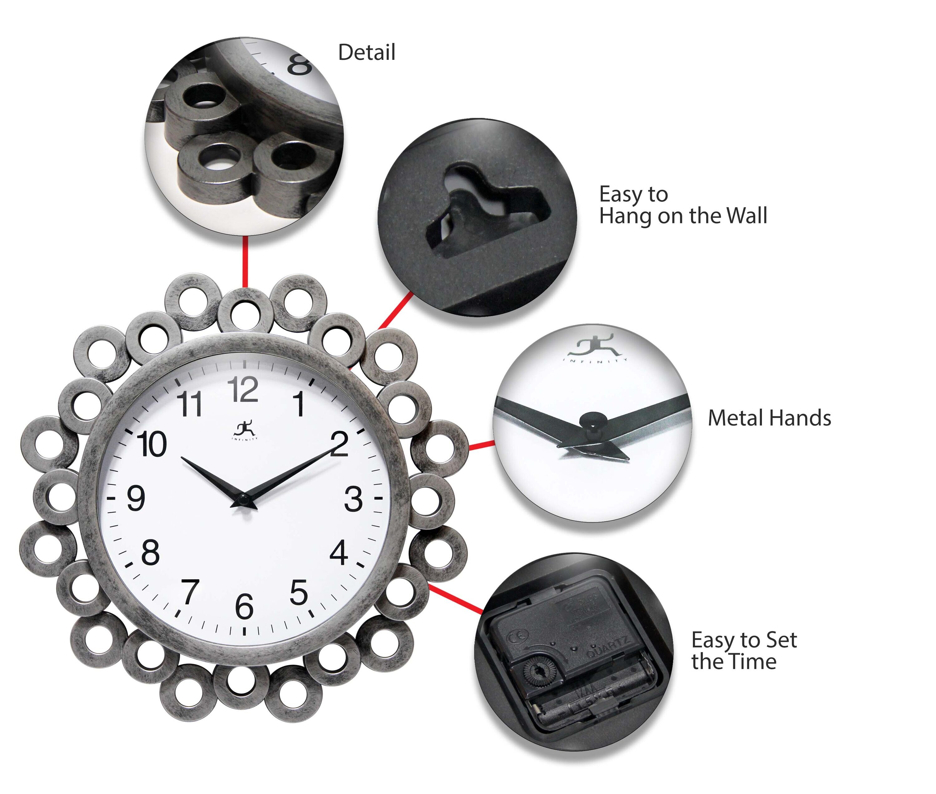 Infinity Instruments 15096AS-3700WH Indoor-Outdoor-Clocks - View #4