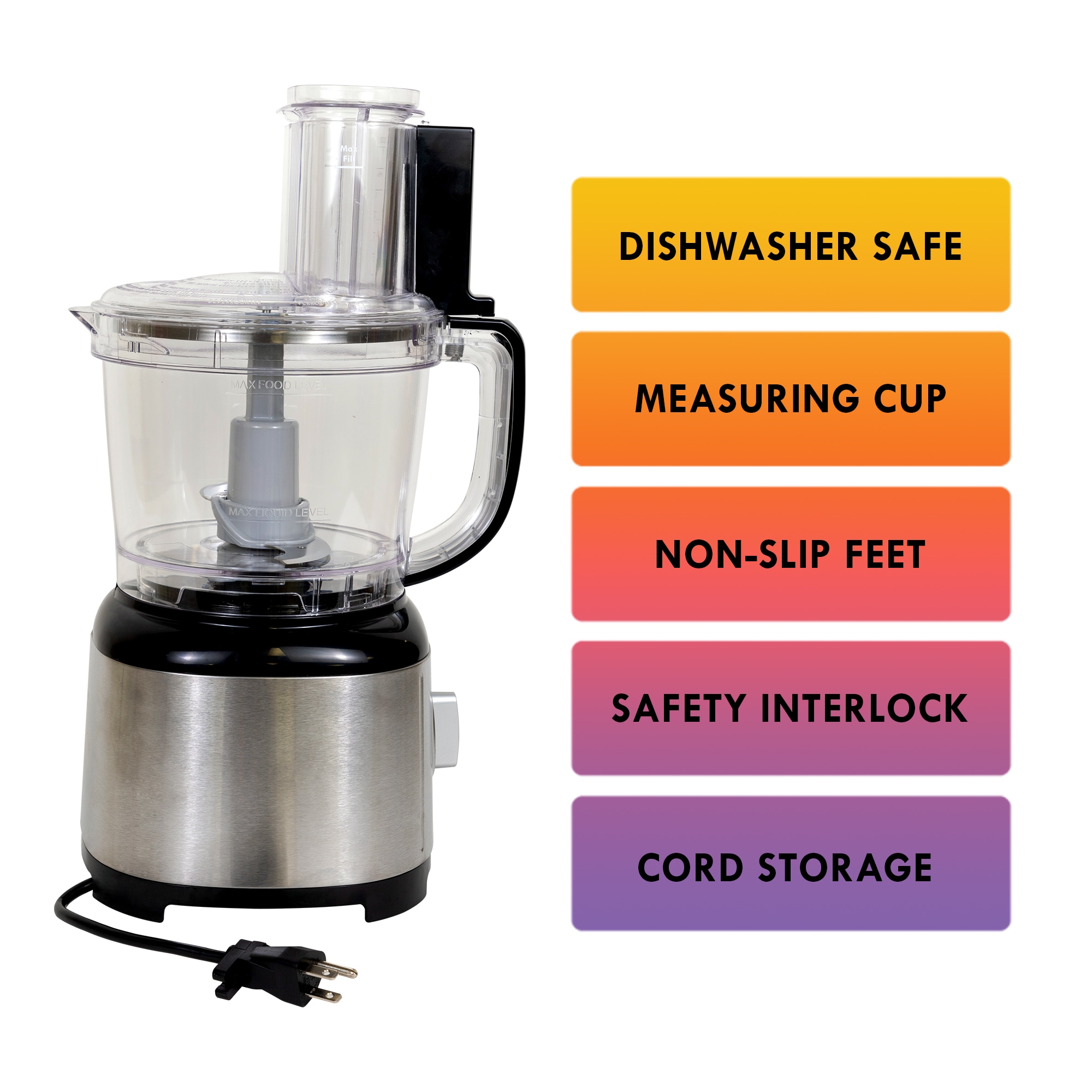 Kenmore 11 Cups 500-Watt Black and Silver Food Processor in the Food  Processors department at