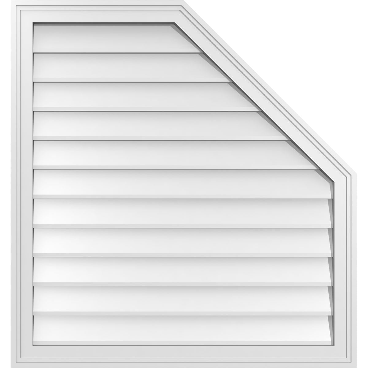 Ekena Millwork GVPOR32X3402SN 32-Inches x 34-Inches Off-white Octagon PVC Gable Louver Vent