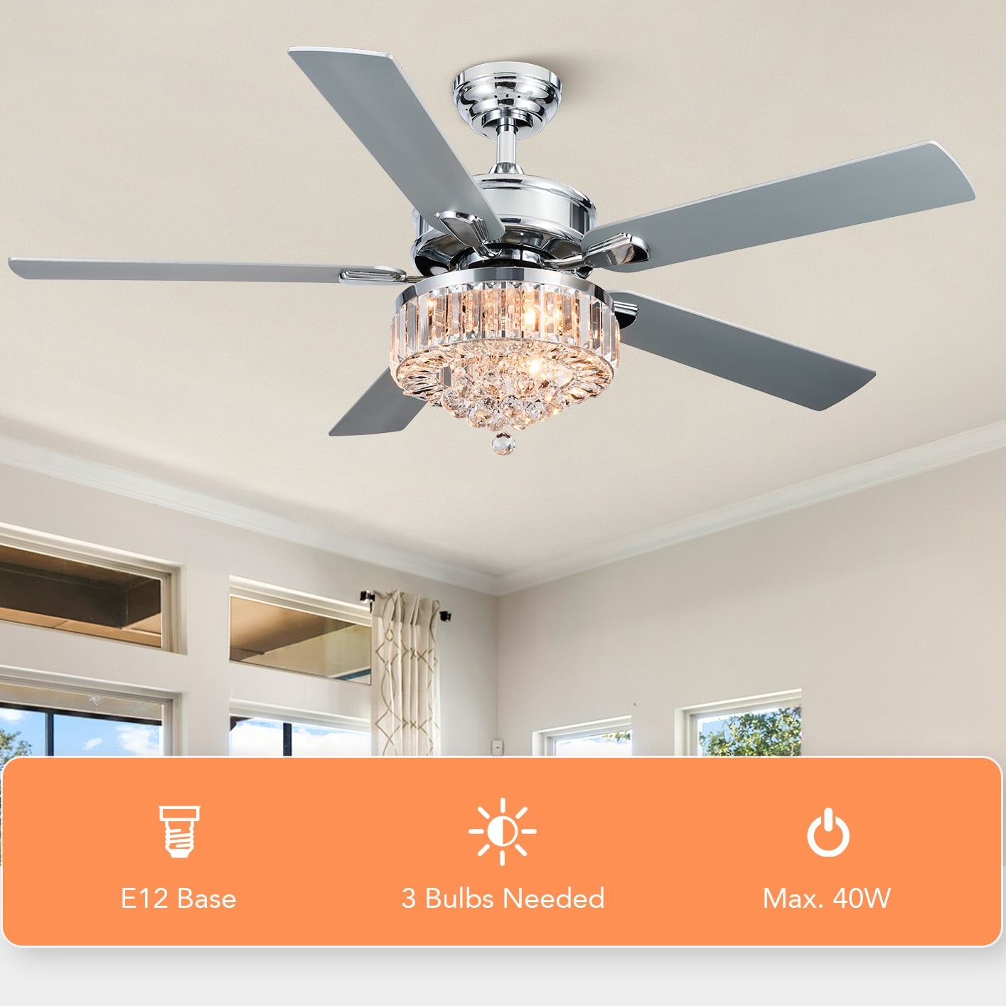 CO-Z CFN-13CR-NI Ceiling-Fans - View #9