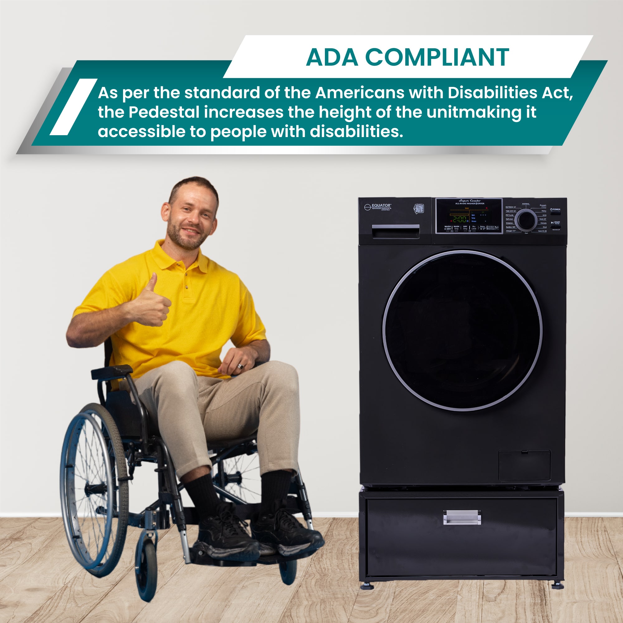 Equator Advanced Appliances EZ5500 + PDL 4455 SG Combination-Washers-Dryers - View #3