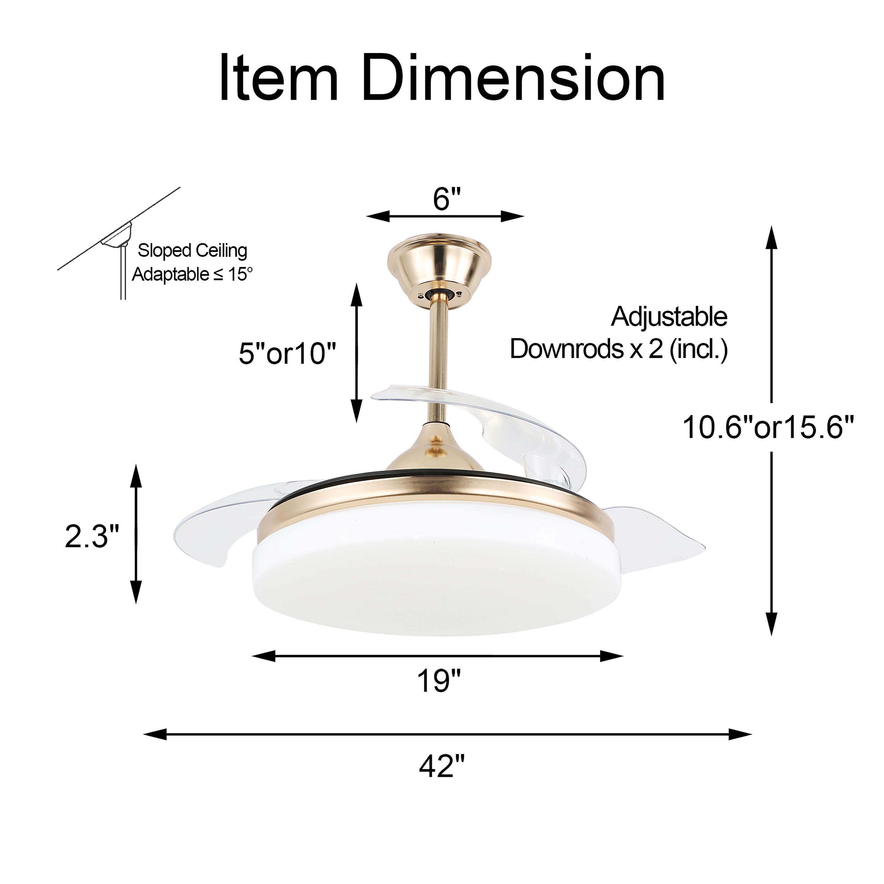 Bella Depot DC4263-G Ceiling-Fans - View #10