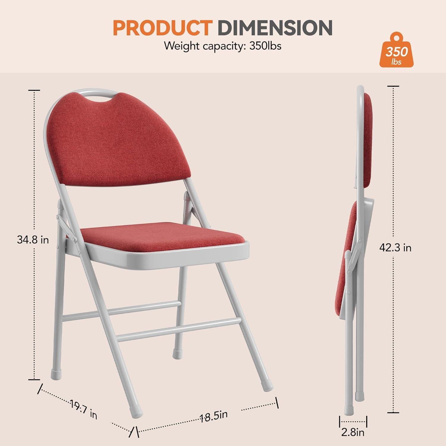 Qeetex DHZ-PHO-15DYVJYQ Folding-Chairs - View #3