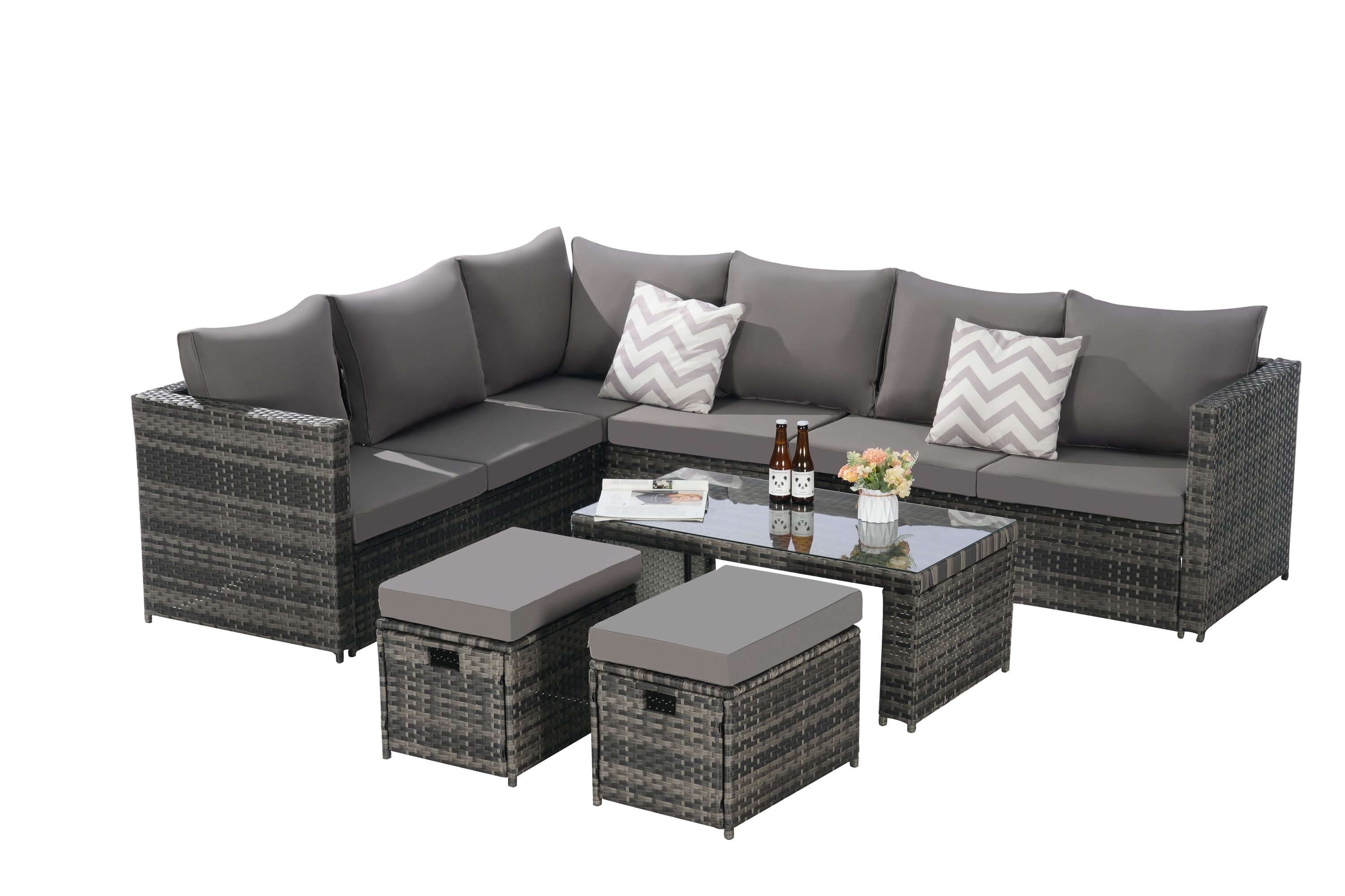 Forclover MONMTM13GY Patio-Conversation-Sets - View #3