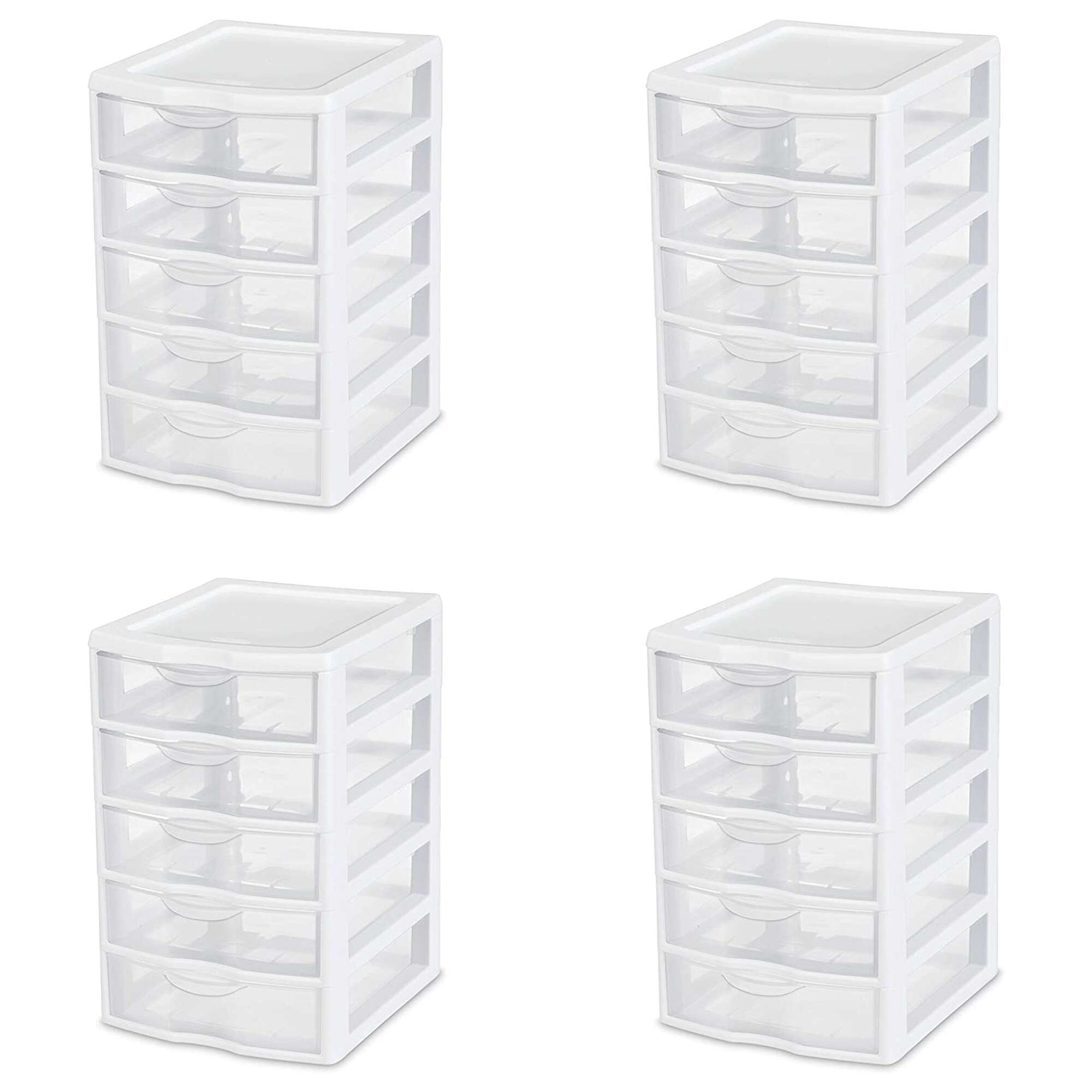 Sterilite Corporation 2-Pack 3-Drawers White Stackable Plastic Storage  Drawer 11-in H x 7.3-in W x 8.5-in D in the Storage Drawers department at
