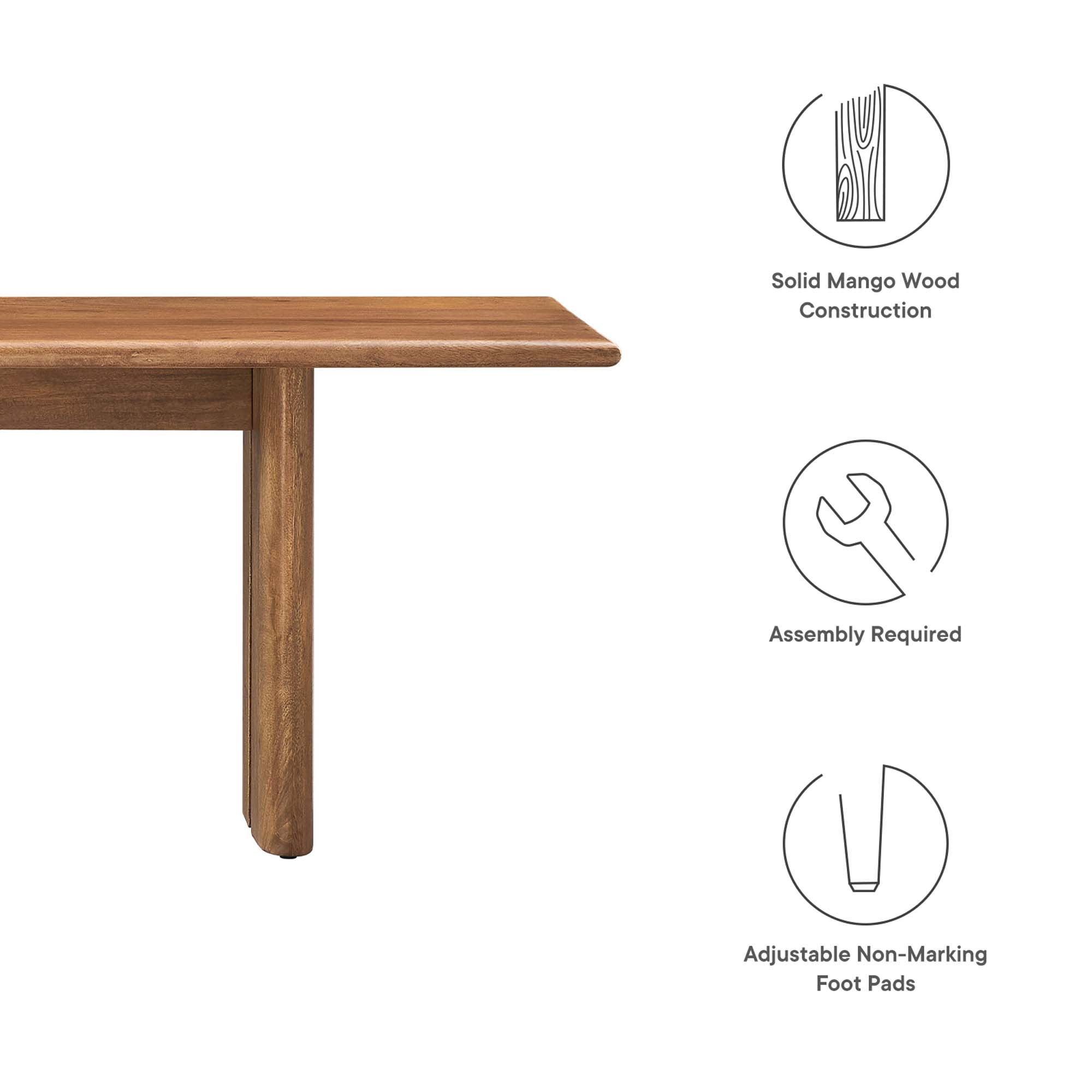 Modway EEI-6345-WAL bench - View #2