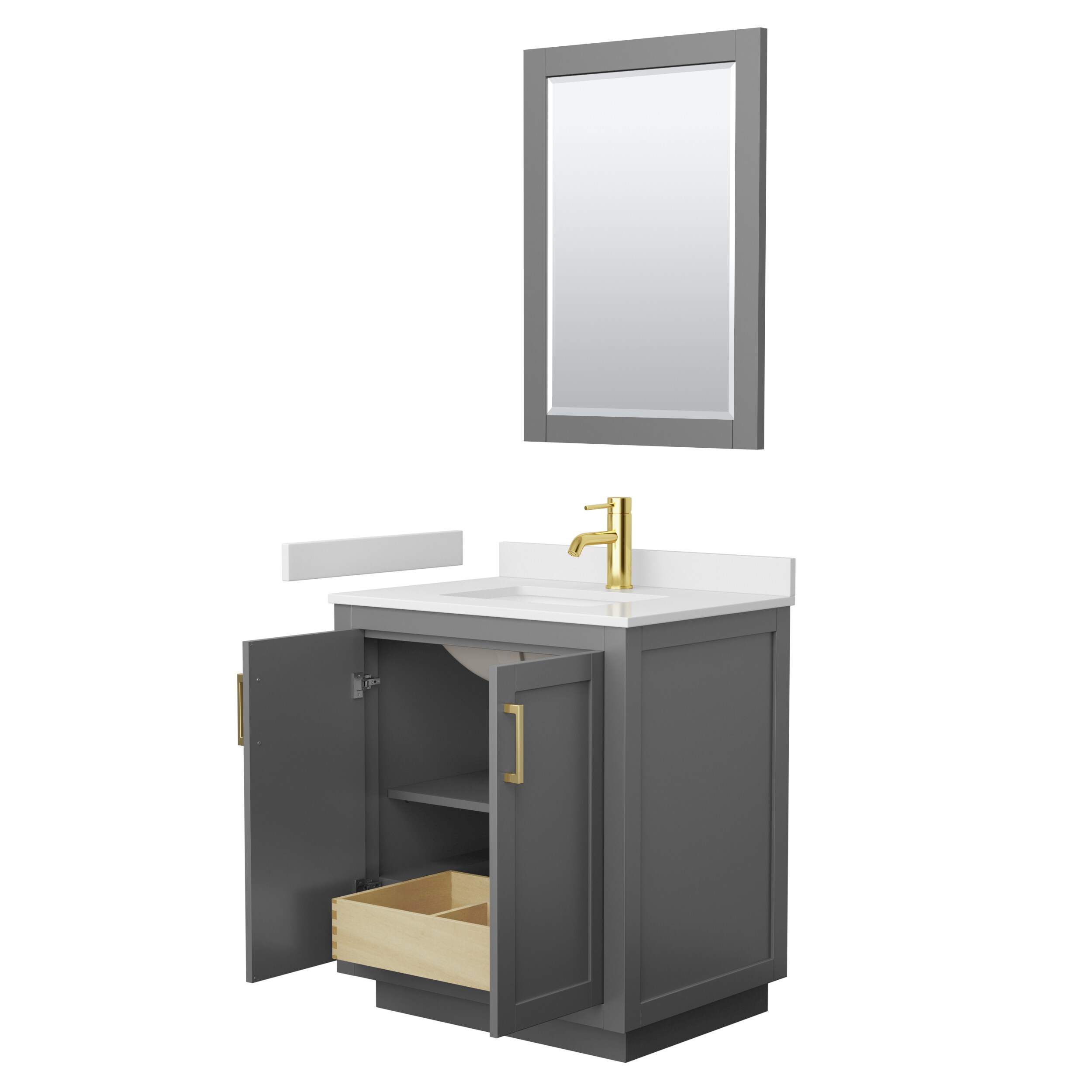 Wyndham Collection WCF292930SGGWCUNSM24 Bath-Vanity-Combo - View #3