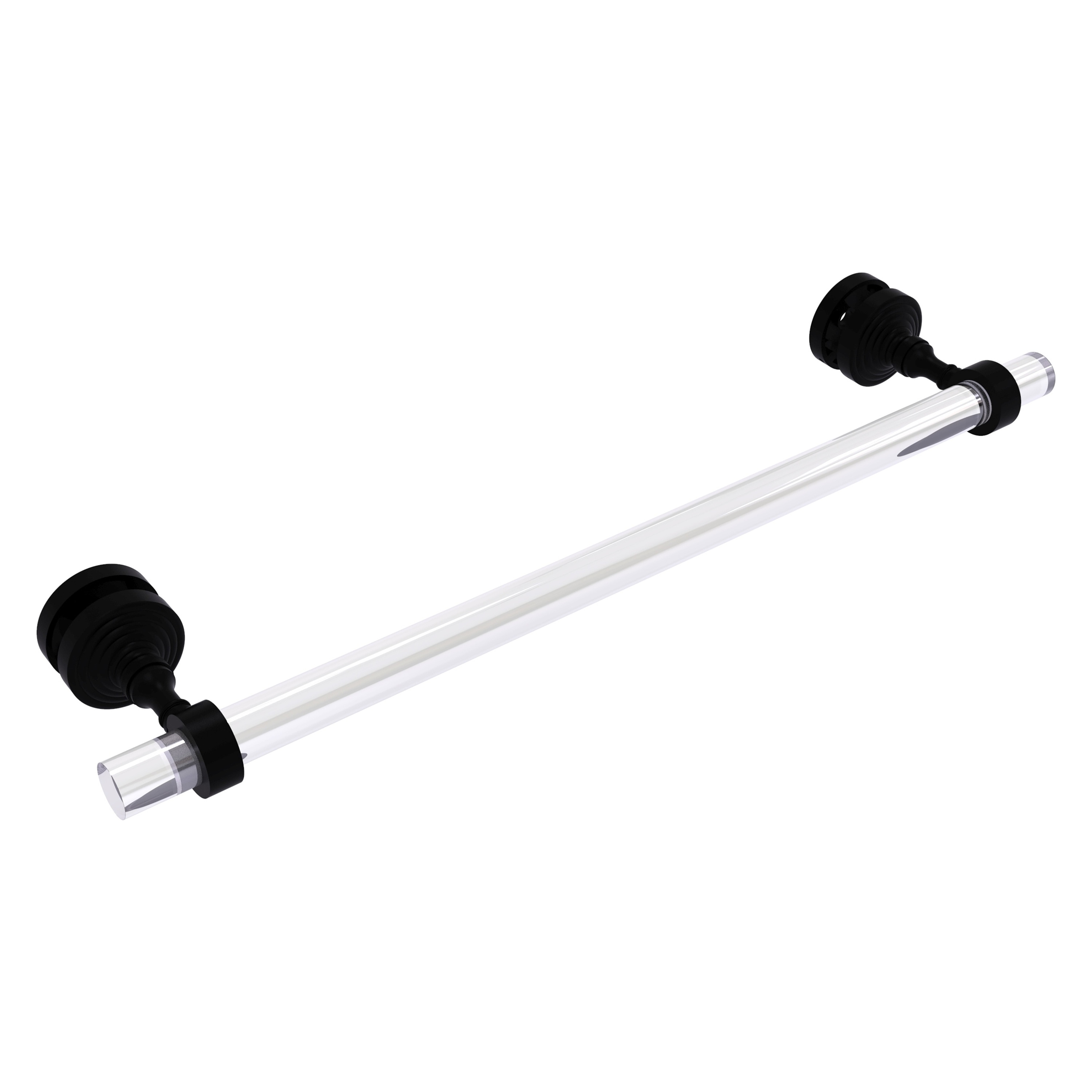 Allied Brass PG-41-SM-18-BKM Pacific Grove 18-in Matte Black Wall mount Single Towel Bar
