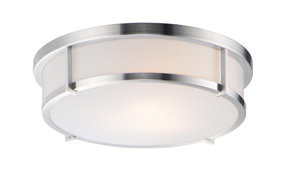 Maxim Lighting 10270WTSN Rogue 3 -Light 17-in Satin Nickel Flush Mount Light
