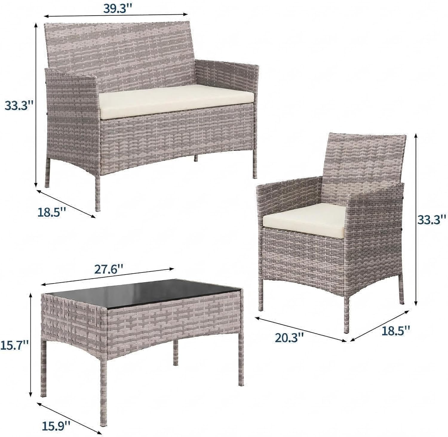 GarveeLife IDEAL-26033102 Patio-Conversation-Sets - View #2