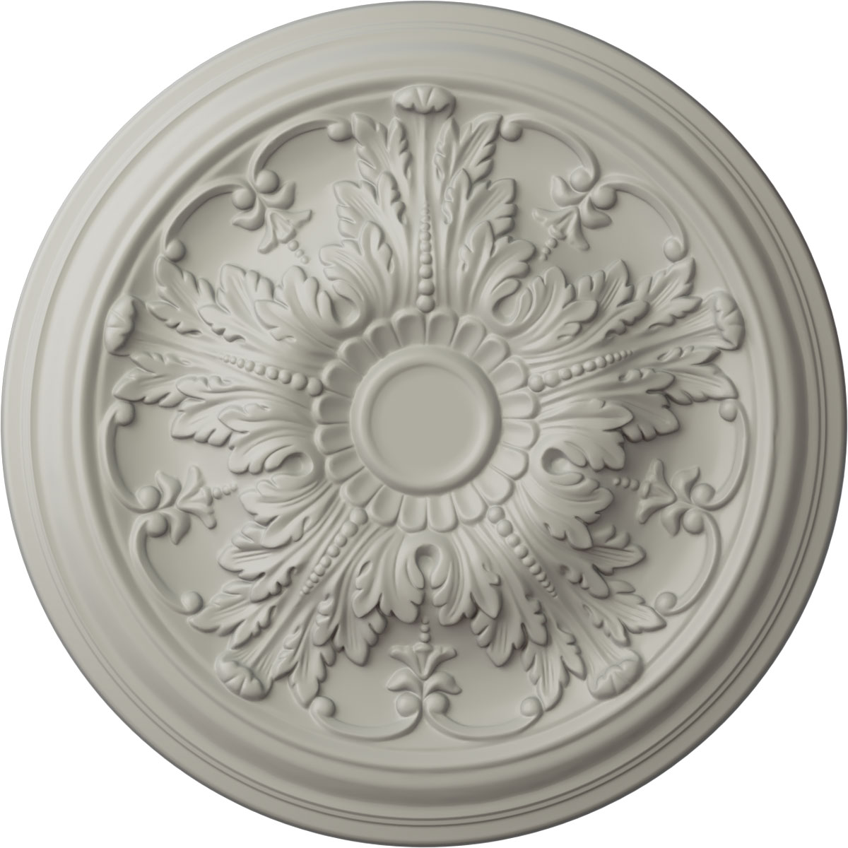 Ekena Millwork CM20DAPCF Damon 20-in W x 20-in L Painted Pot Of Cream Polyurethane Whole Ceiling Medallion