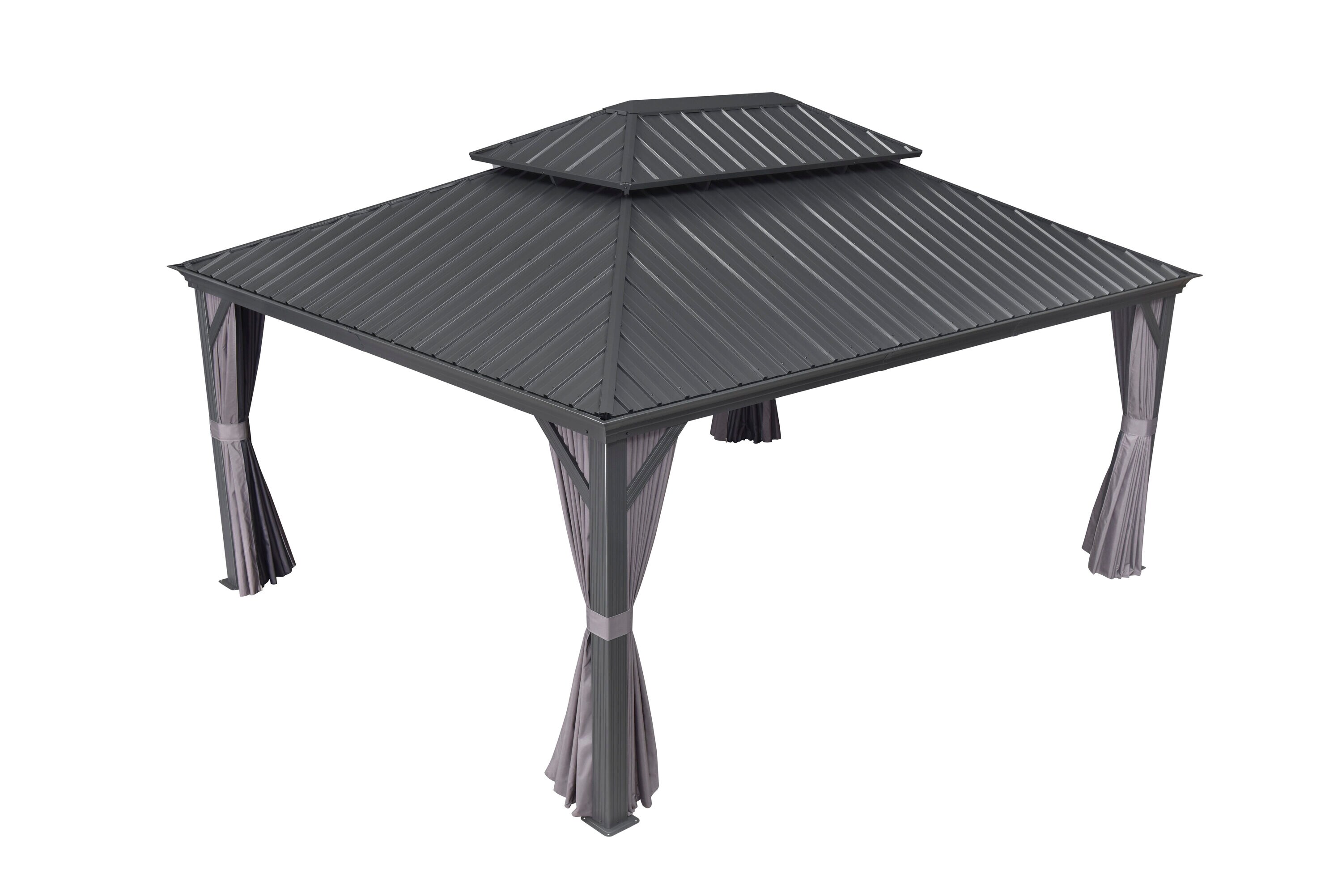PURPLE LEAF LS04GHTG1317-H Wood-Resin-Gazebos - View #2