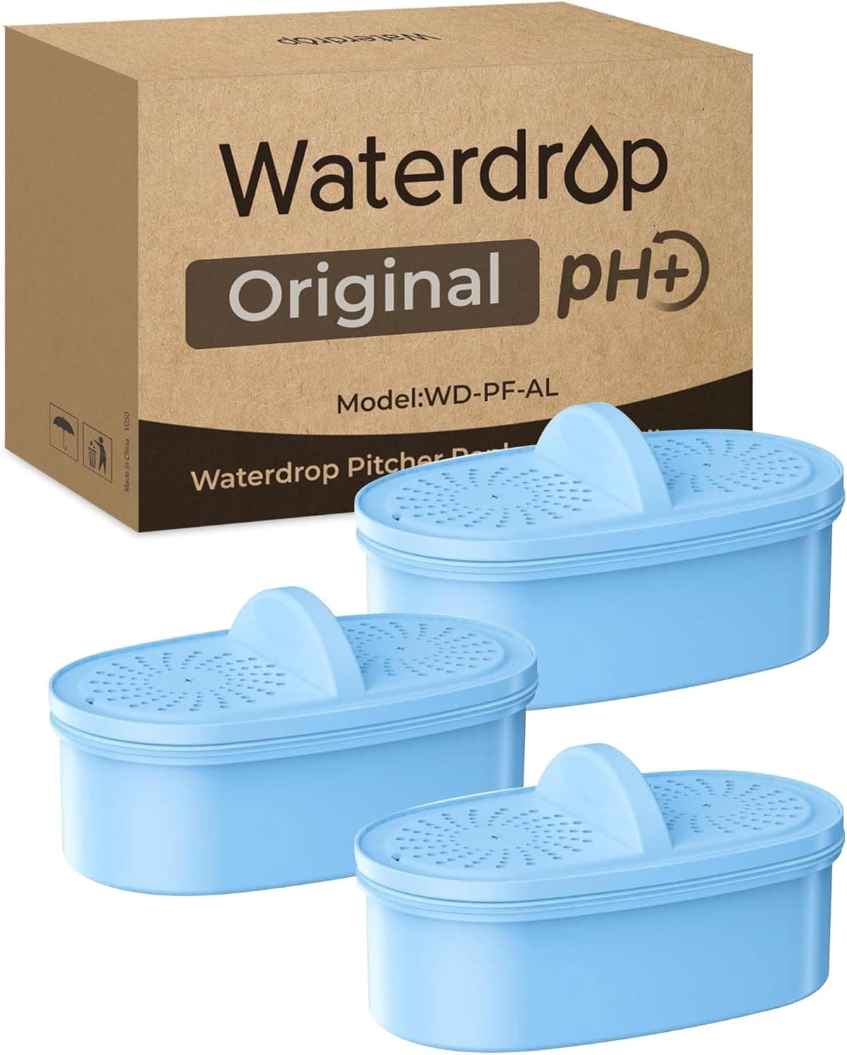 Waterdrop B-WD-PF-AL-3 Pitcher Composite/Activated carbon Pitcher Replacement Filter 3 -Pack