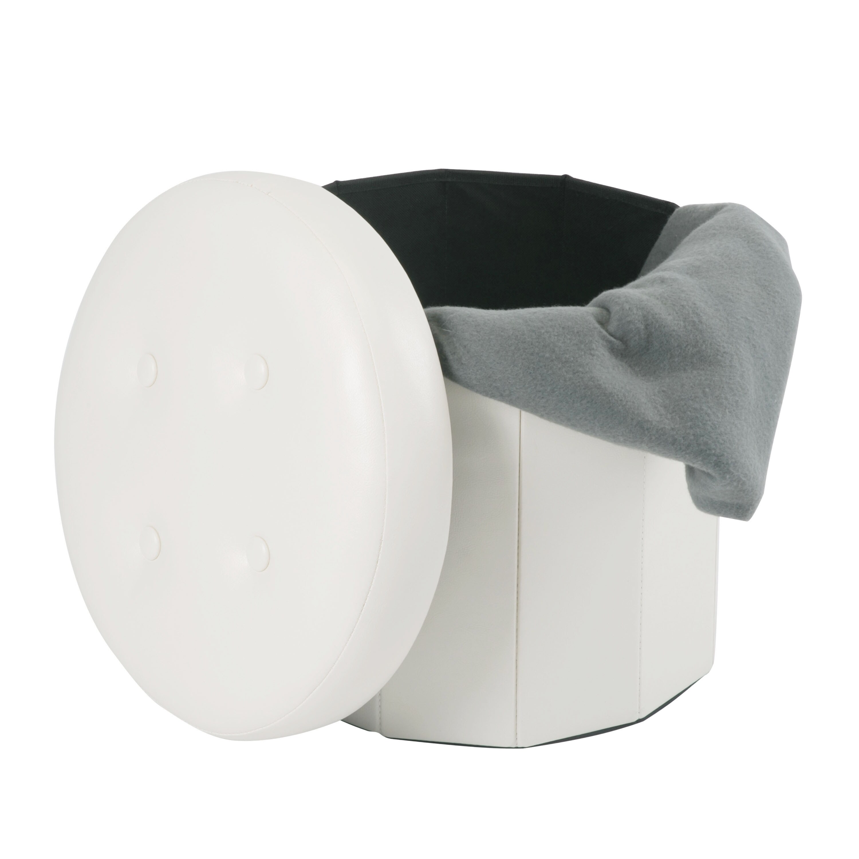 Simplify F-0657-IVORY Indoor-Ottomans - View #3