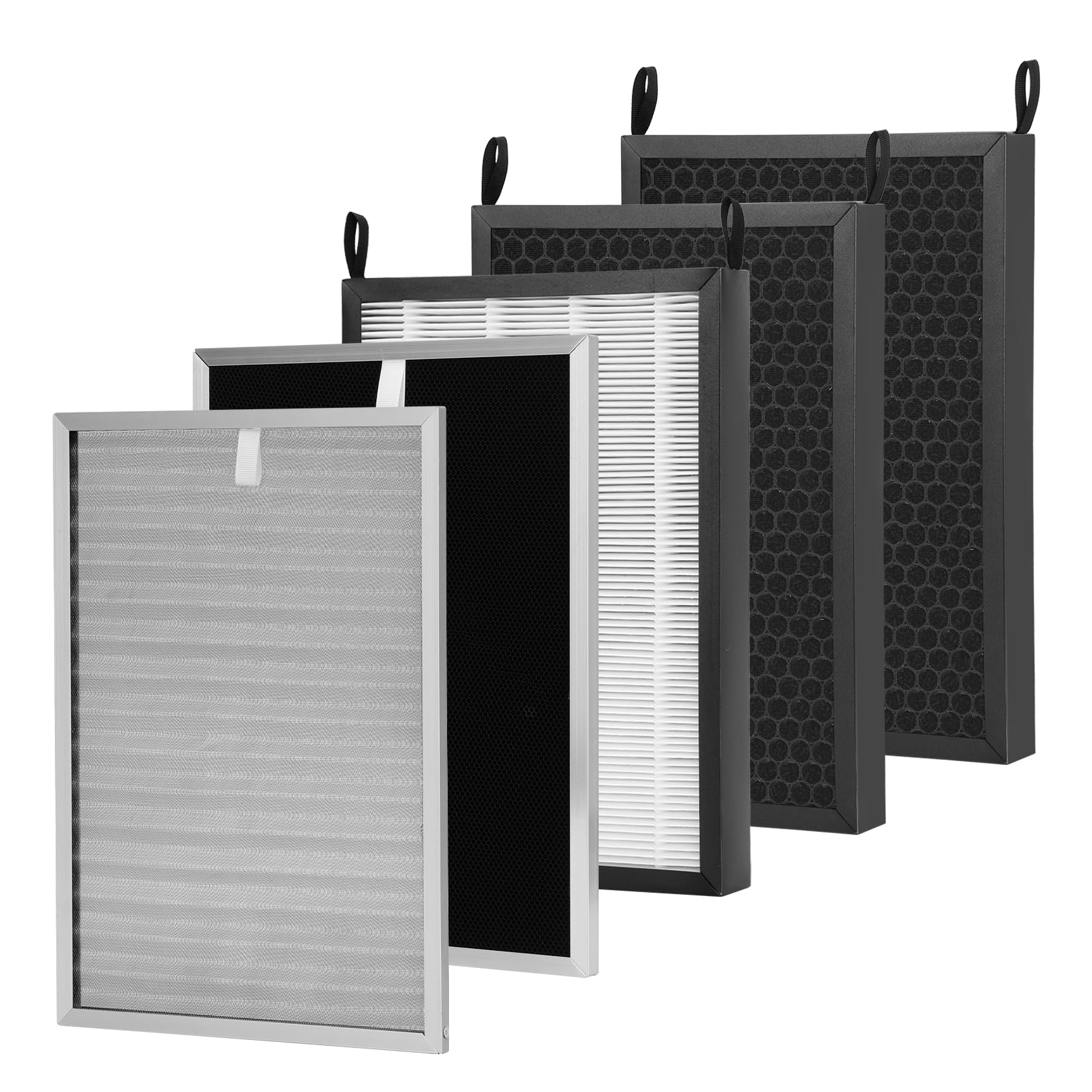 AKSCYZM  5 pack replacement filter set compatible with air purifier model 47001 47002 47003 47004 includes stainless steel pre filter ozone