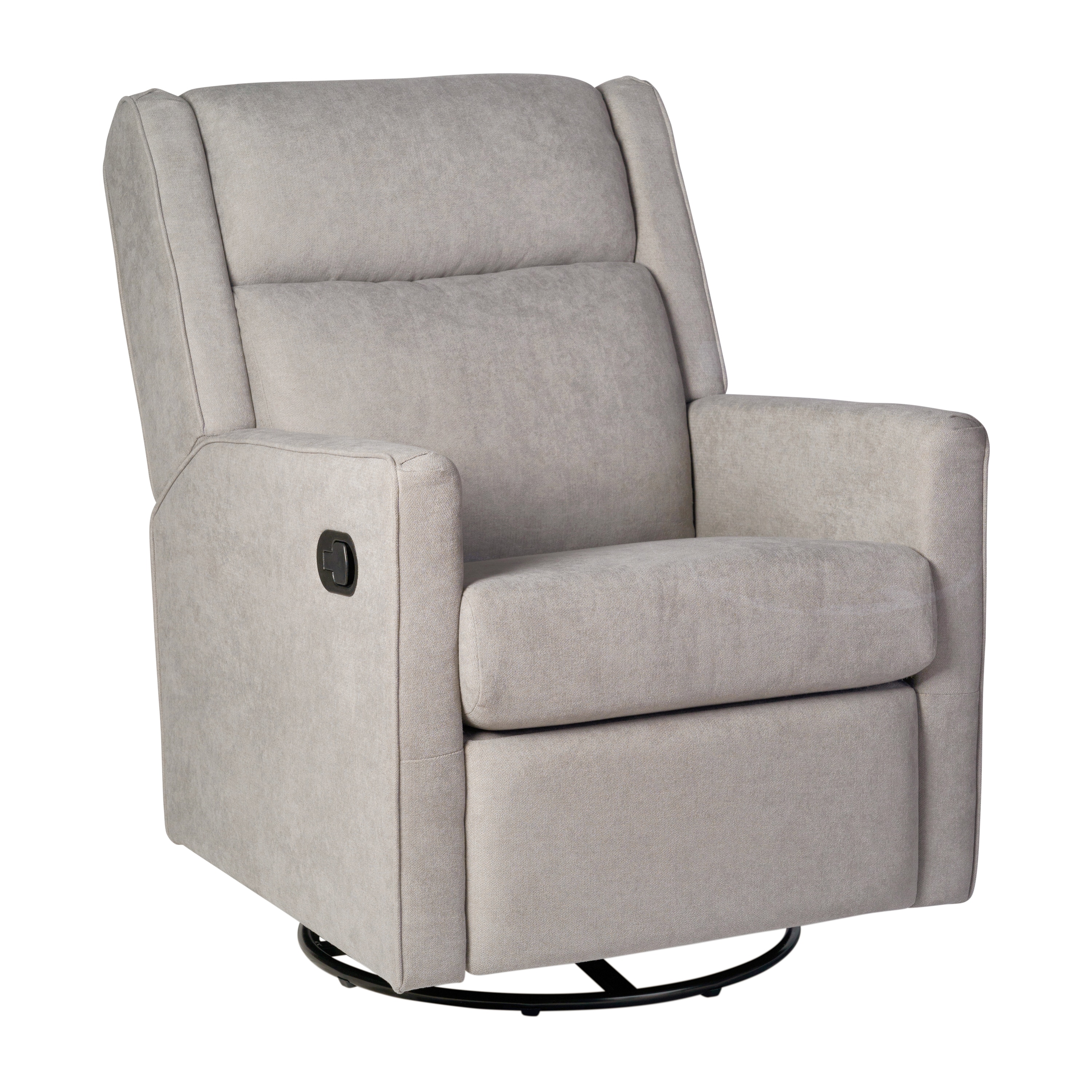 Flash Furniture 196861134937 Cash Light Gray Polyester Upholstered Swivel Recliner