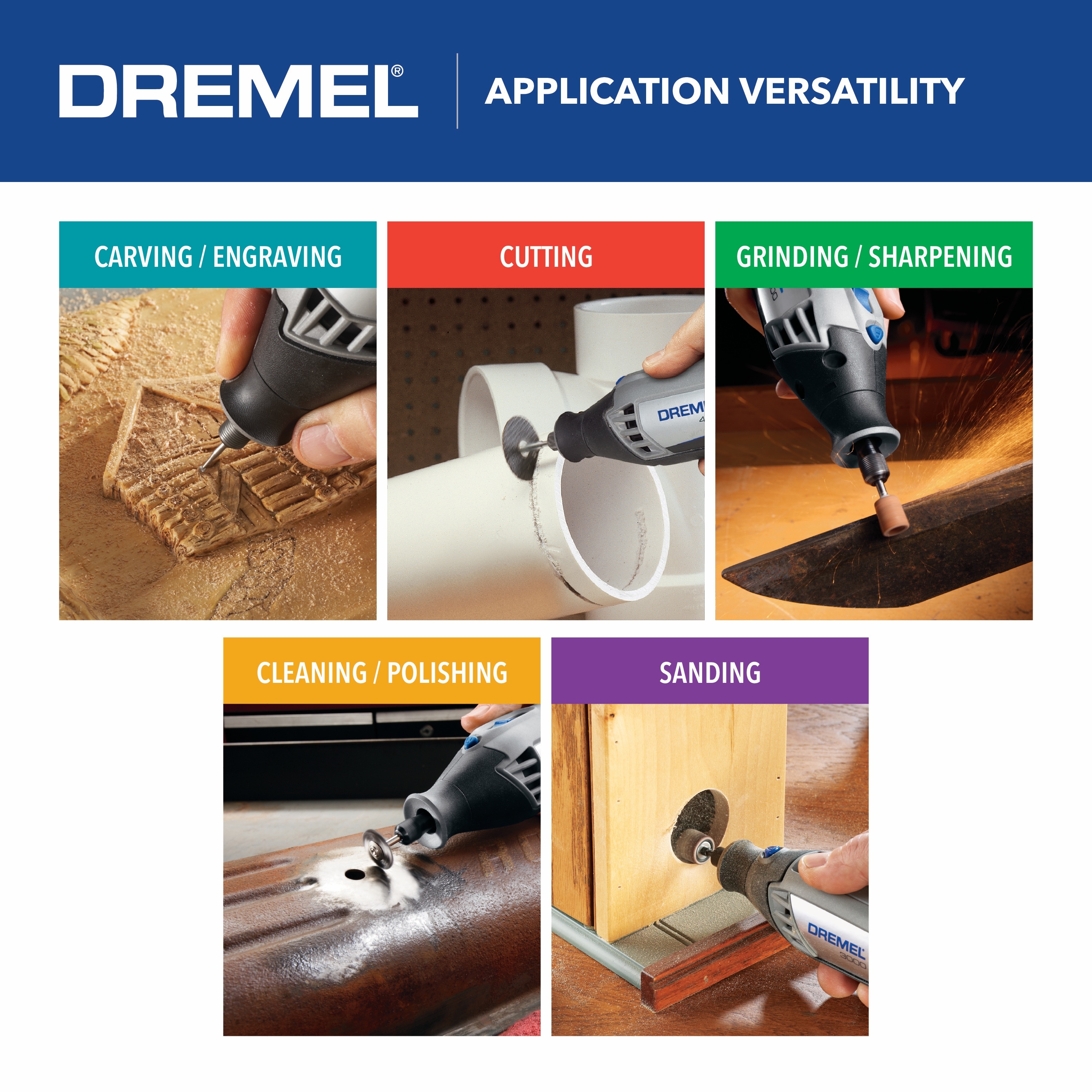 Convert Dremel rotary tool into 1 or 2 polishing rotary tool