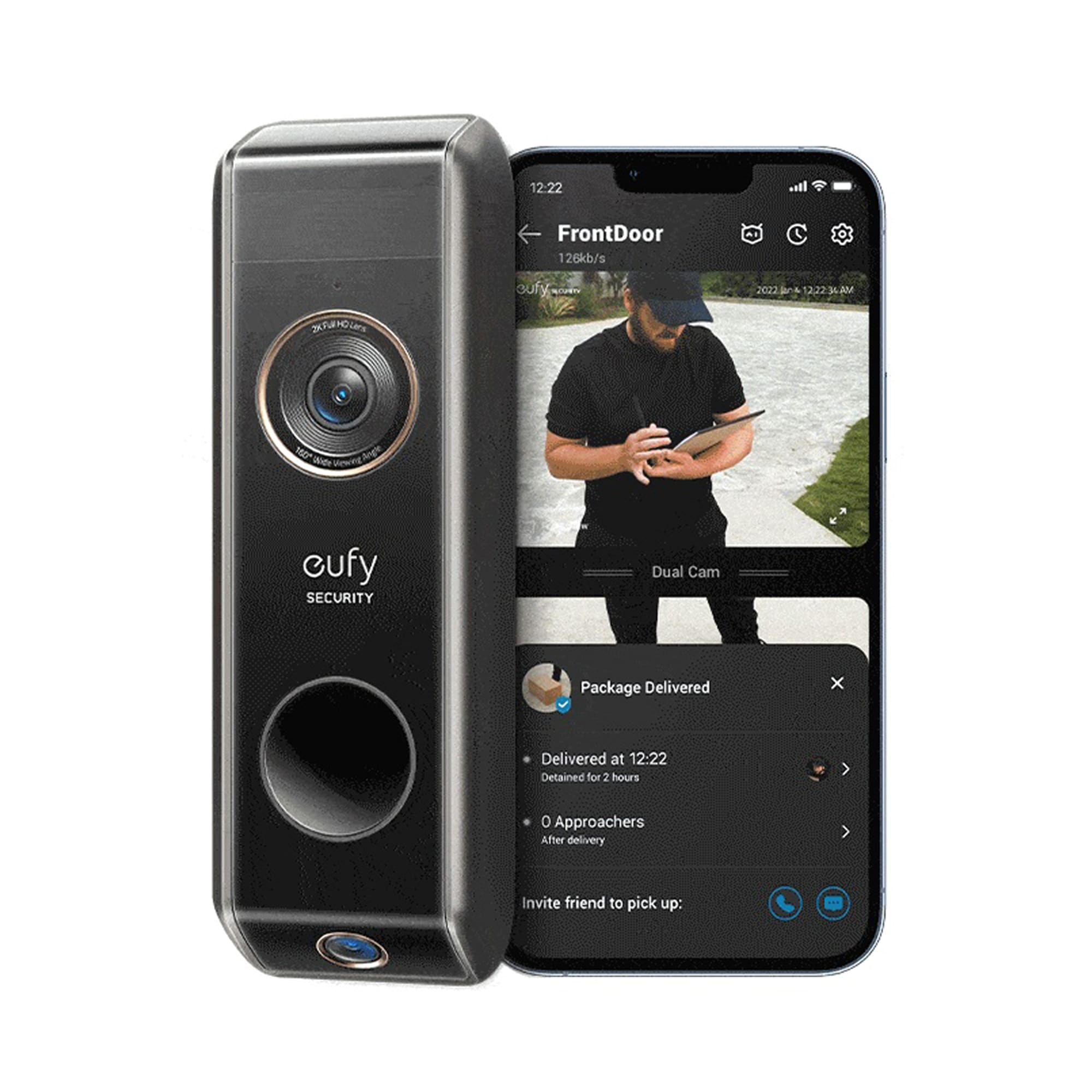 eufy Security by Anker- Wireless 1080p Video Doorbell with Chime, Locally  Stored Data 