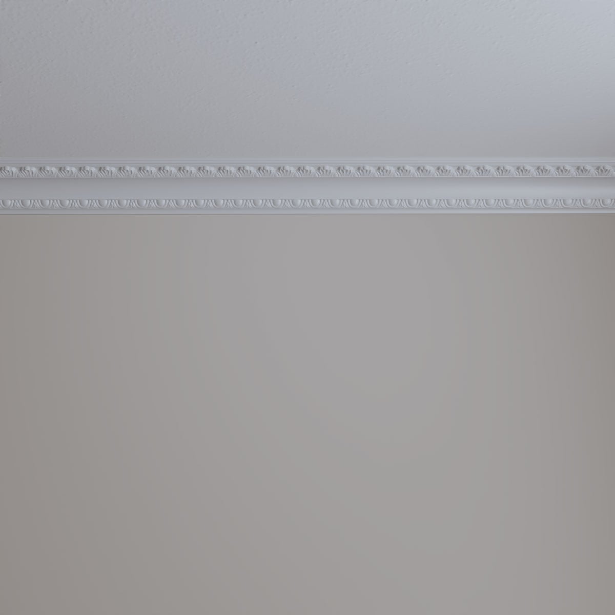 Primed White Polyurethane Egg and Dart Crown Moulding