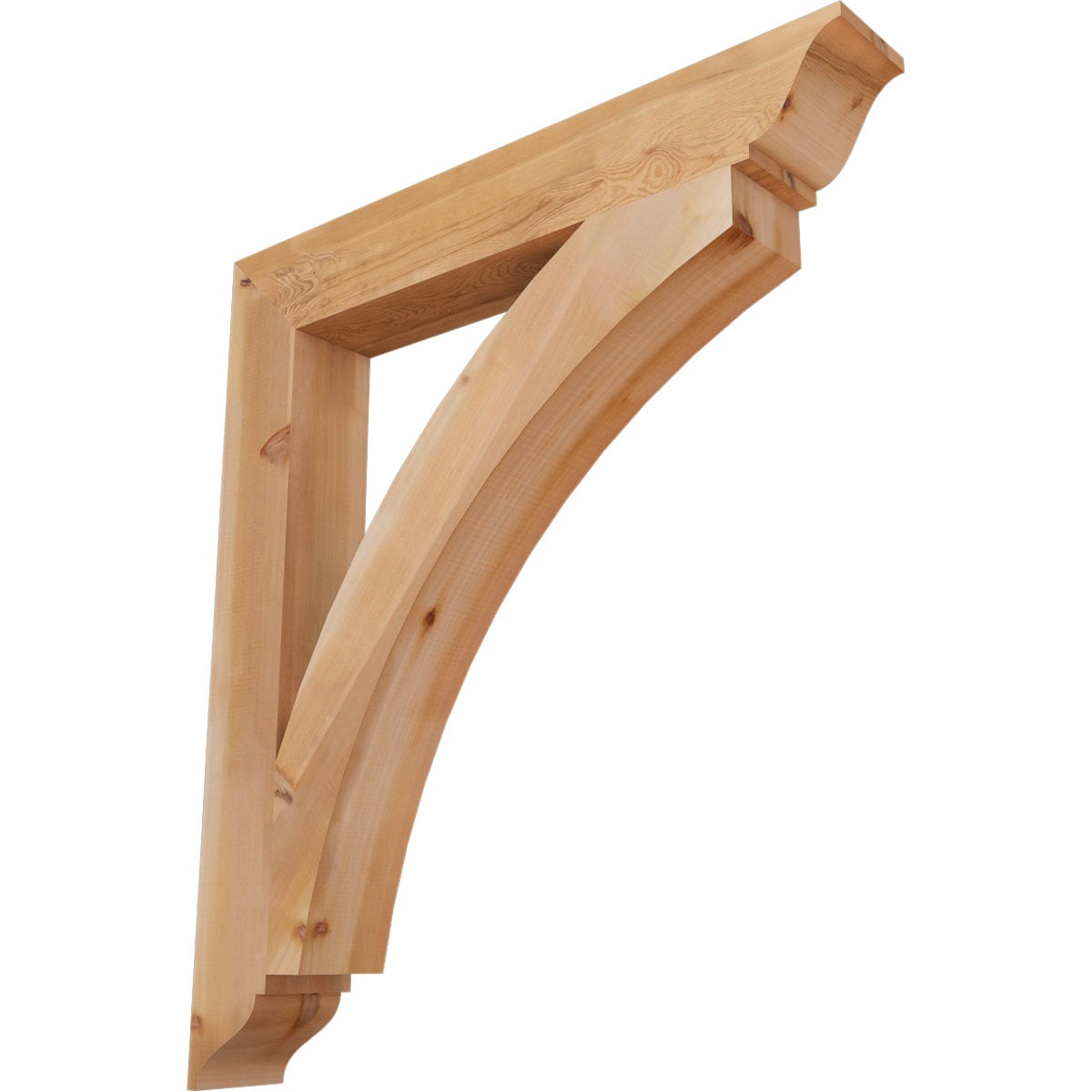 Ekena Millwork BKT06X42X48THR01SWR Thorton traditional smooth 5-1/2-in x 42-in x 48-in Western red cedar Brown Wood Standard bracket