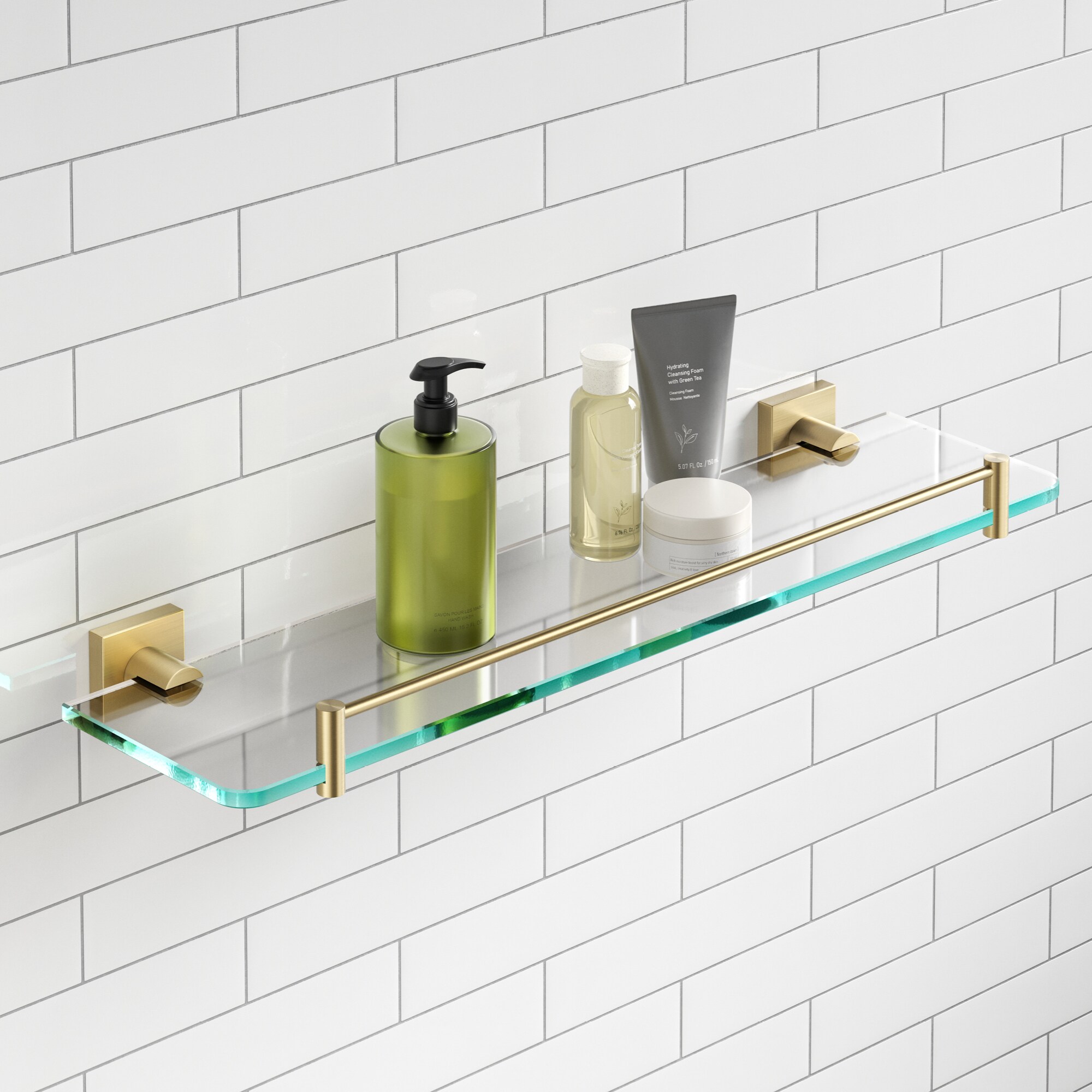 Chapter Filigree Gold Bathroom Hanging Wall Shelf 