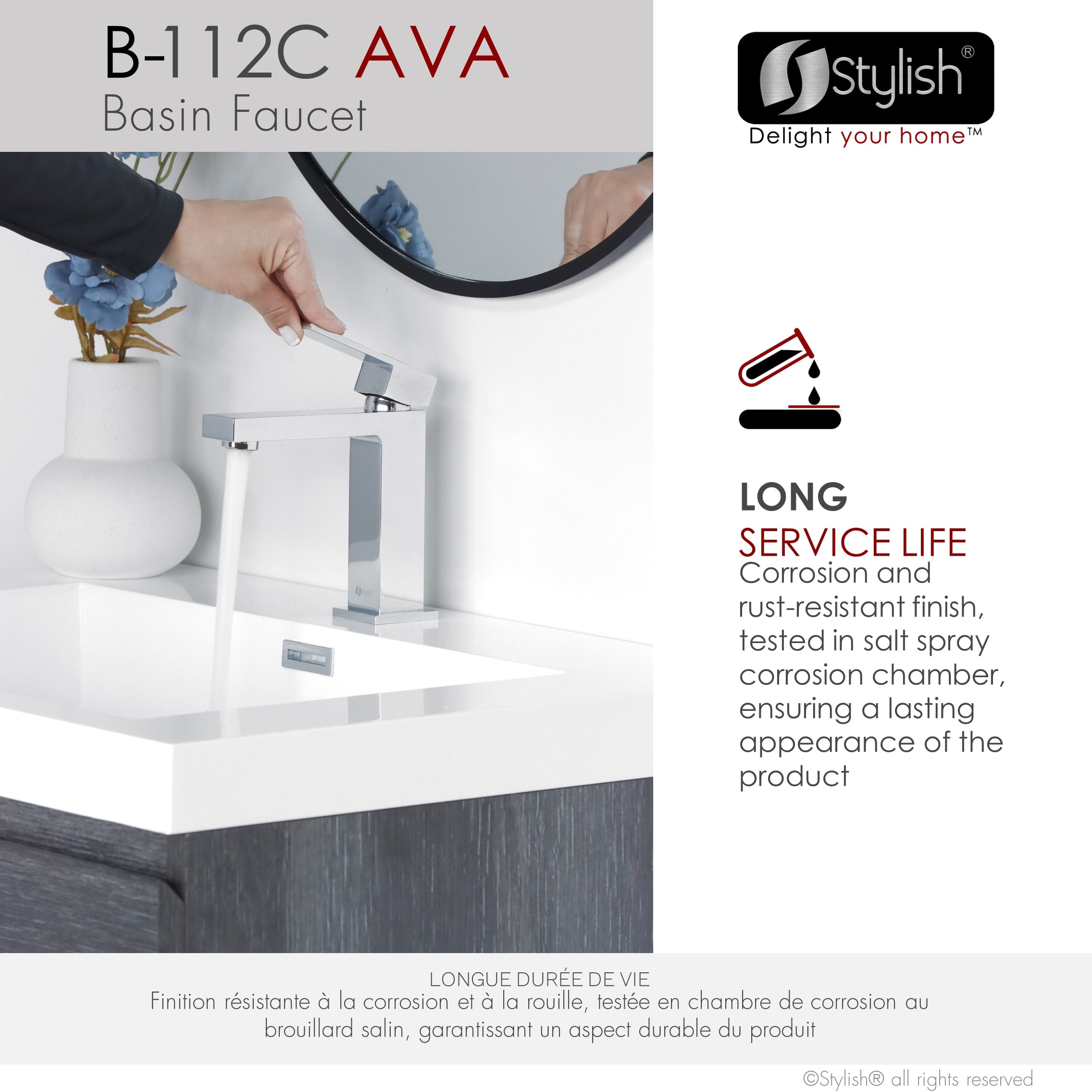 Stylish B-112C Lavatory-Faucets - View #3