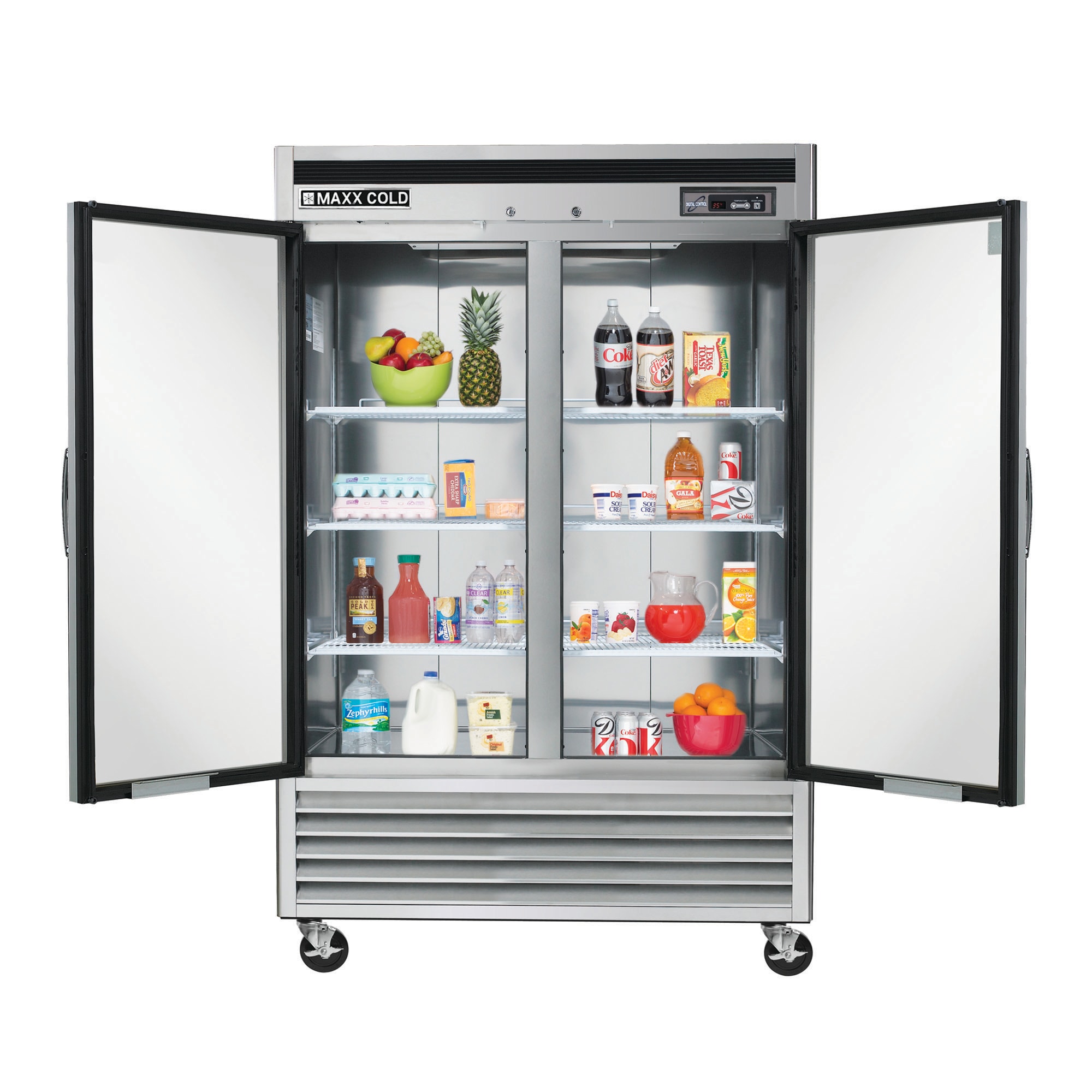 Maxx Cold 49-cu ft 2-Door Reach-in Commercial Refrigerator (Stainless ...