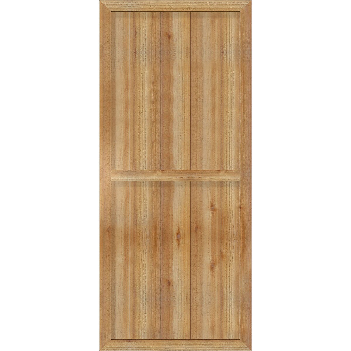 Ekena Millwork RBF06S26X062RWR 26.875-in W x 62-in H Unfinished Paintable/Stainable Board and batten Framed Wood Exterior Shutters ( 2 -Pack )