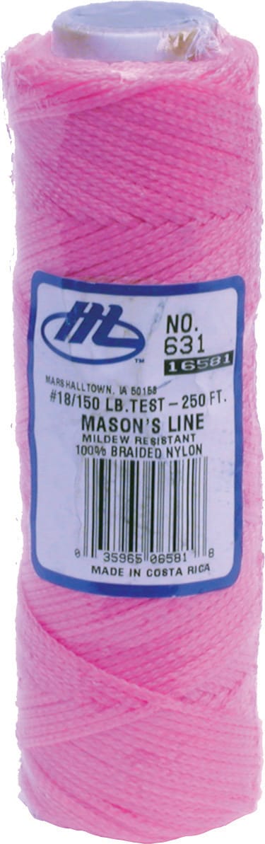 Marshalltown 250-ft Braided Fluorescent Orange Nylon Mason Line String in  the String & Twine department at