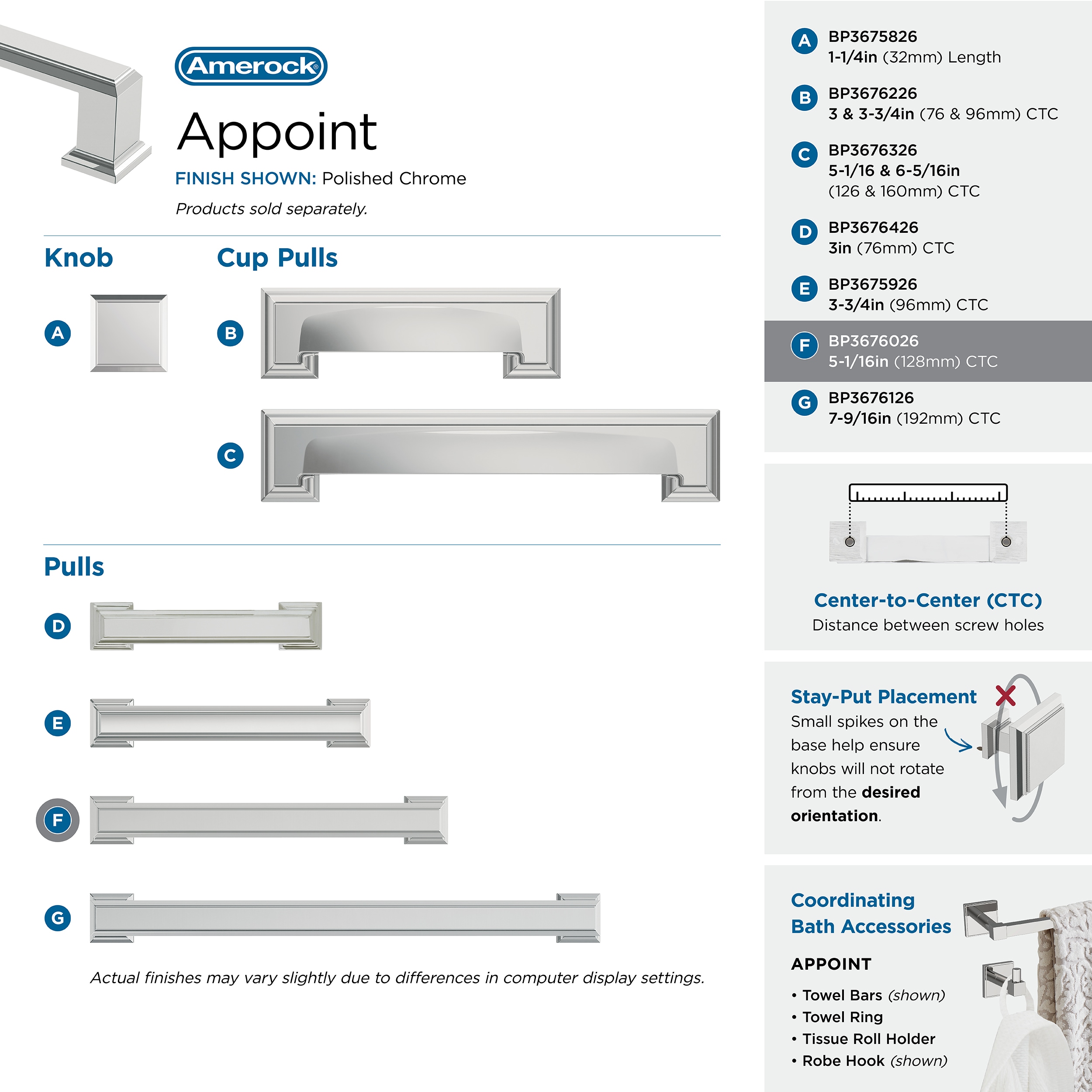 Amerock BP3676026 Cabinet-Pulls - View #10