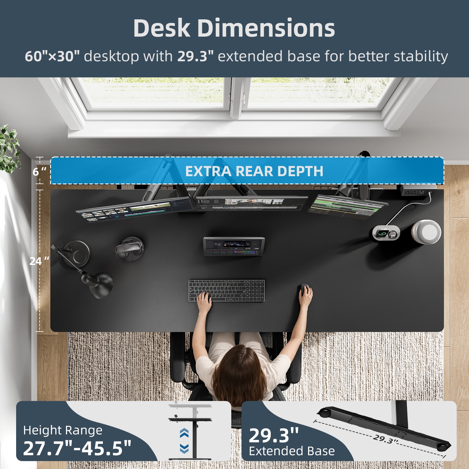 Wooakway SD12060-BK desks - View #7