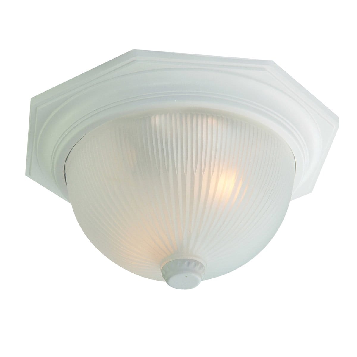 Acclaim Lighting Outer Banks 1-Light Textured White Flush Mount Light ...