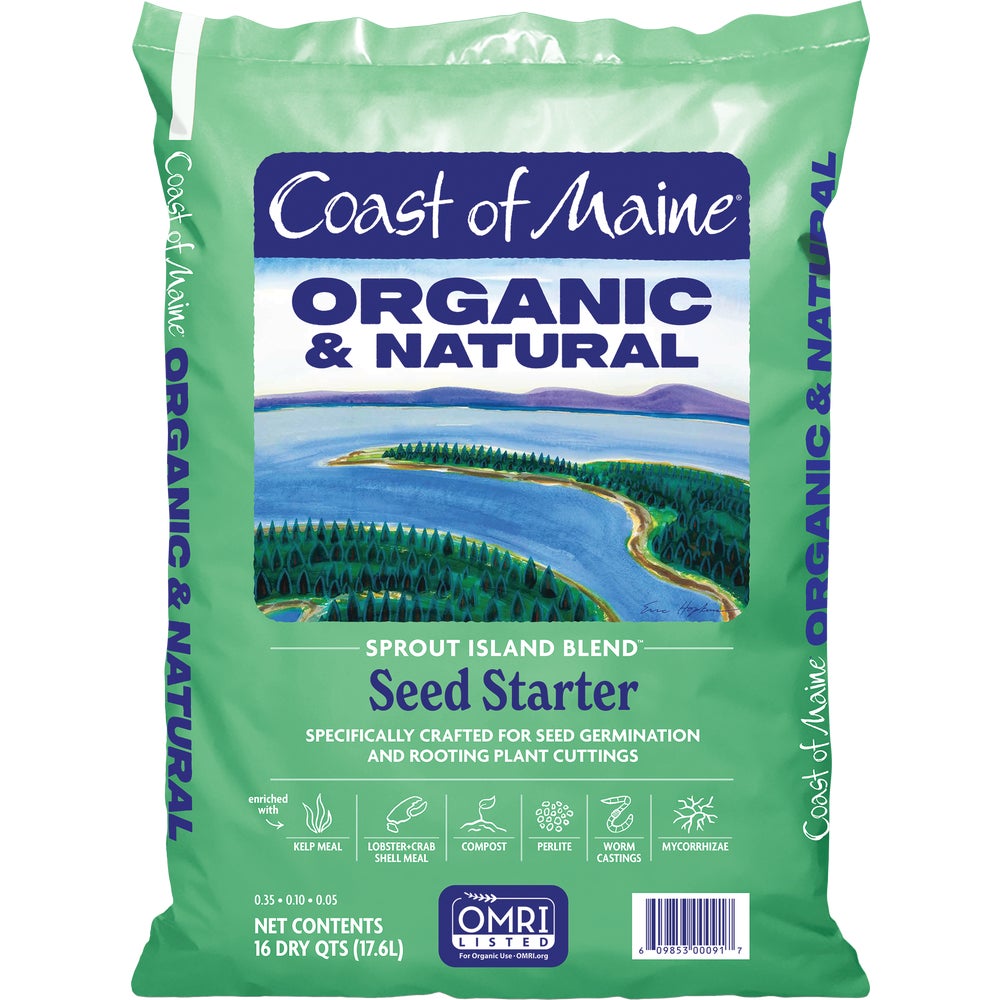 Coast of Maine SI4002-120 Organic Seed Starter Mix - 16 Quart for Healthy Seed Germination
