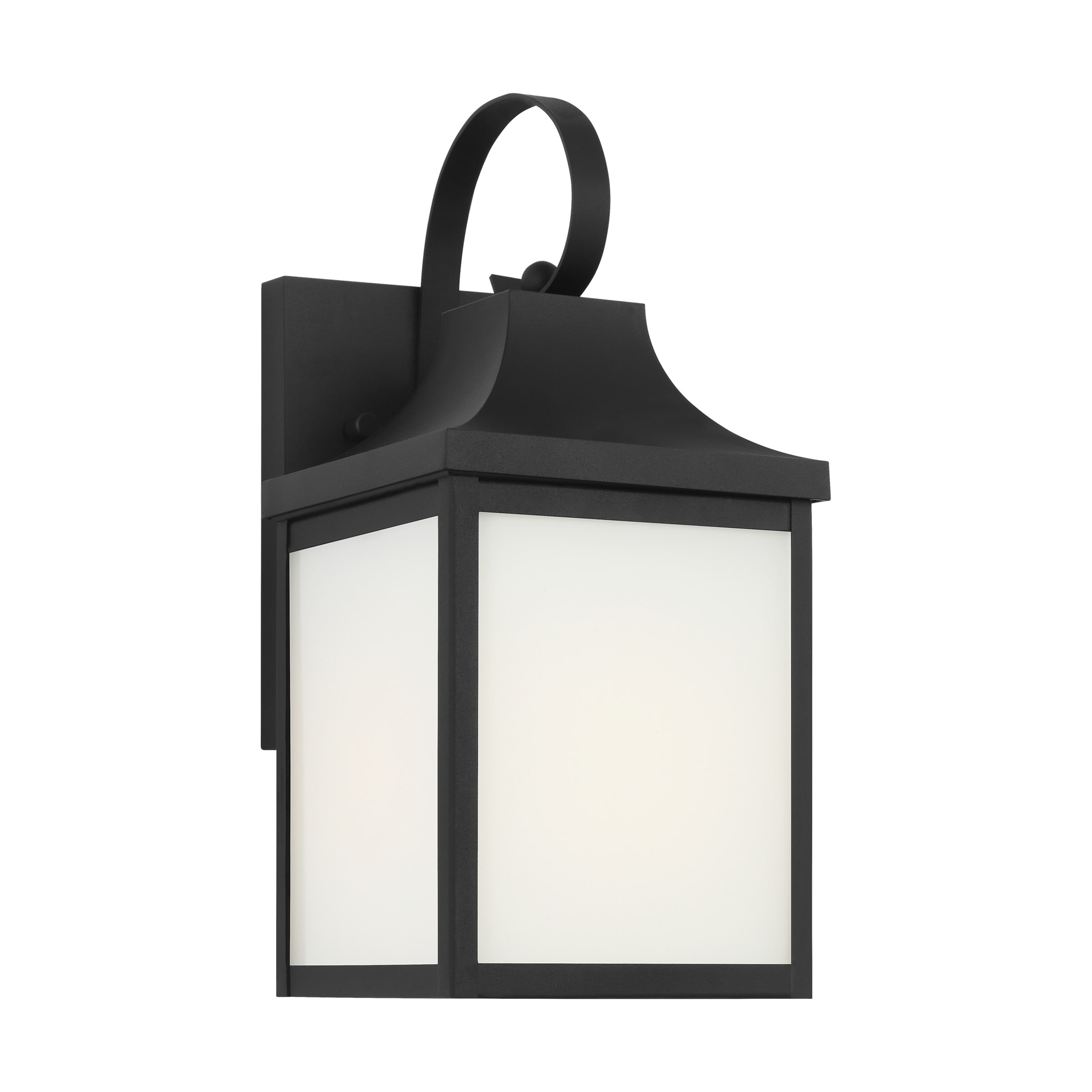 Generation Lighting GLO1011TXB Say brook 1 -Light 13-in H Black Hardwired Outdoor Wall Light