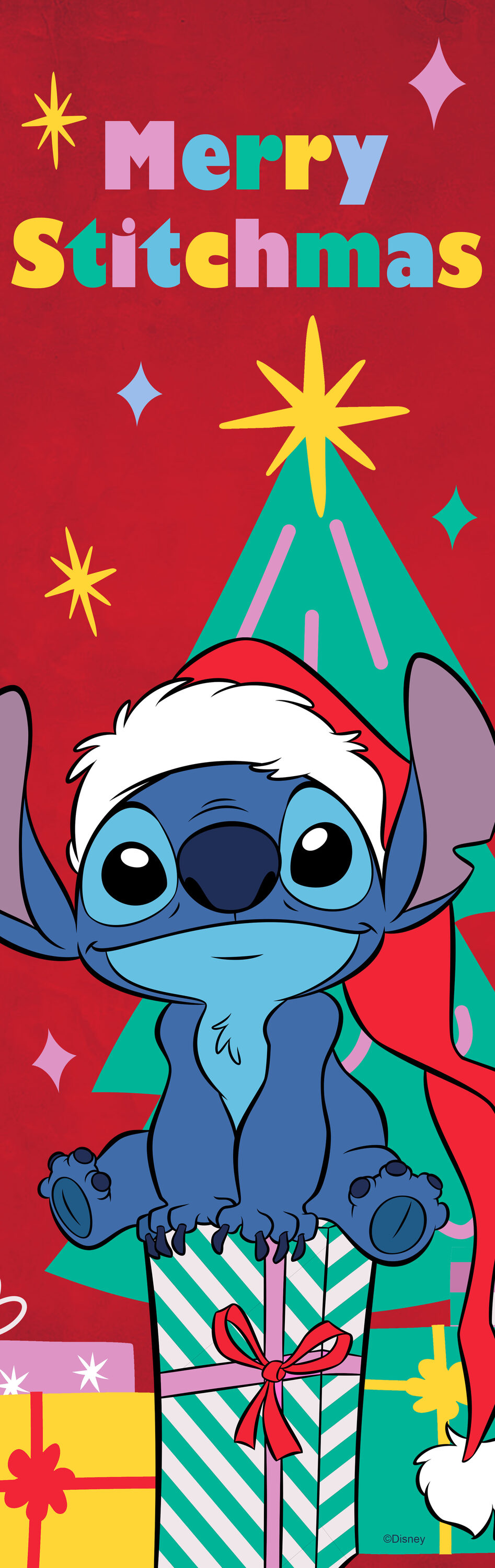 Disney 13-1257-92-01 1.39-ft W x 4.25-ft H Christmas Banner
