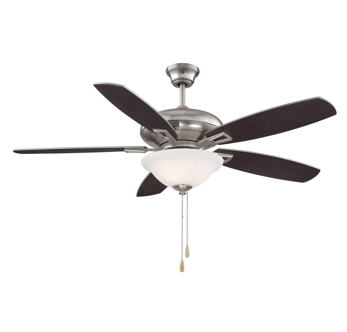 Meridian Lite Trends M2017BNRV Meridian 52-in Brushed Nickel with Chestnut and Silver Blades Ceiling Fan With Light ( 5 -Blade )