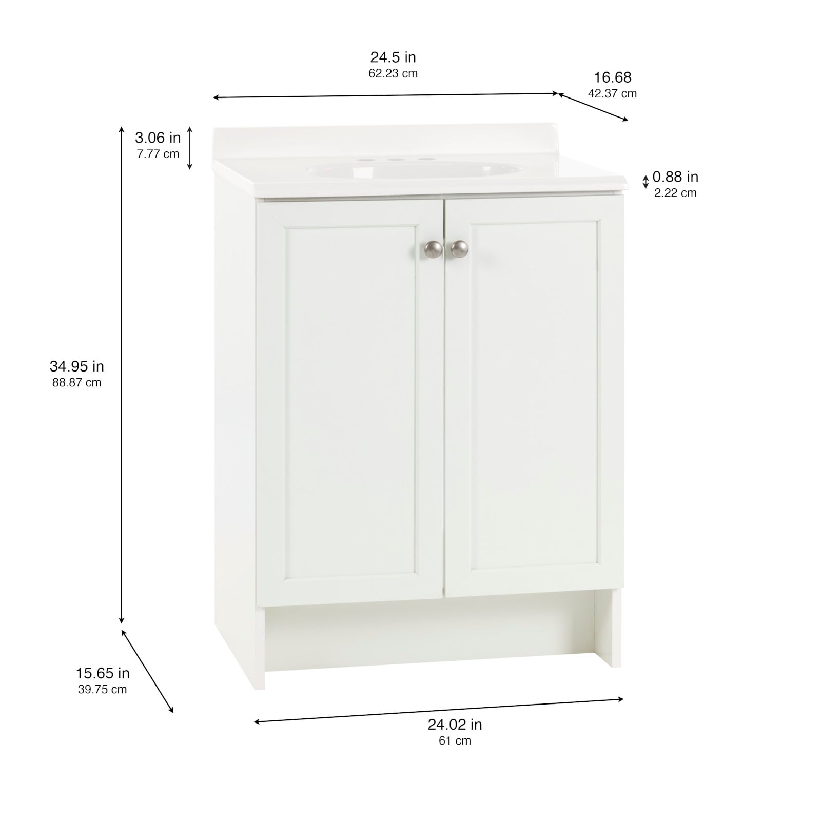 Project Source W063624P2-WH Bath-Vanity-Combo - View #12