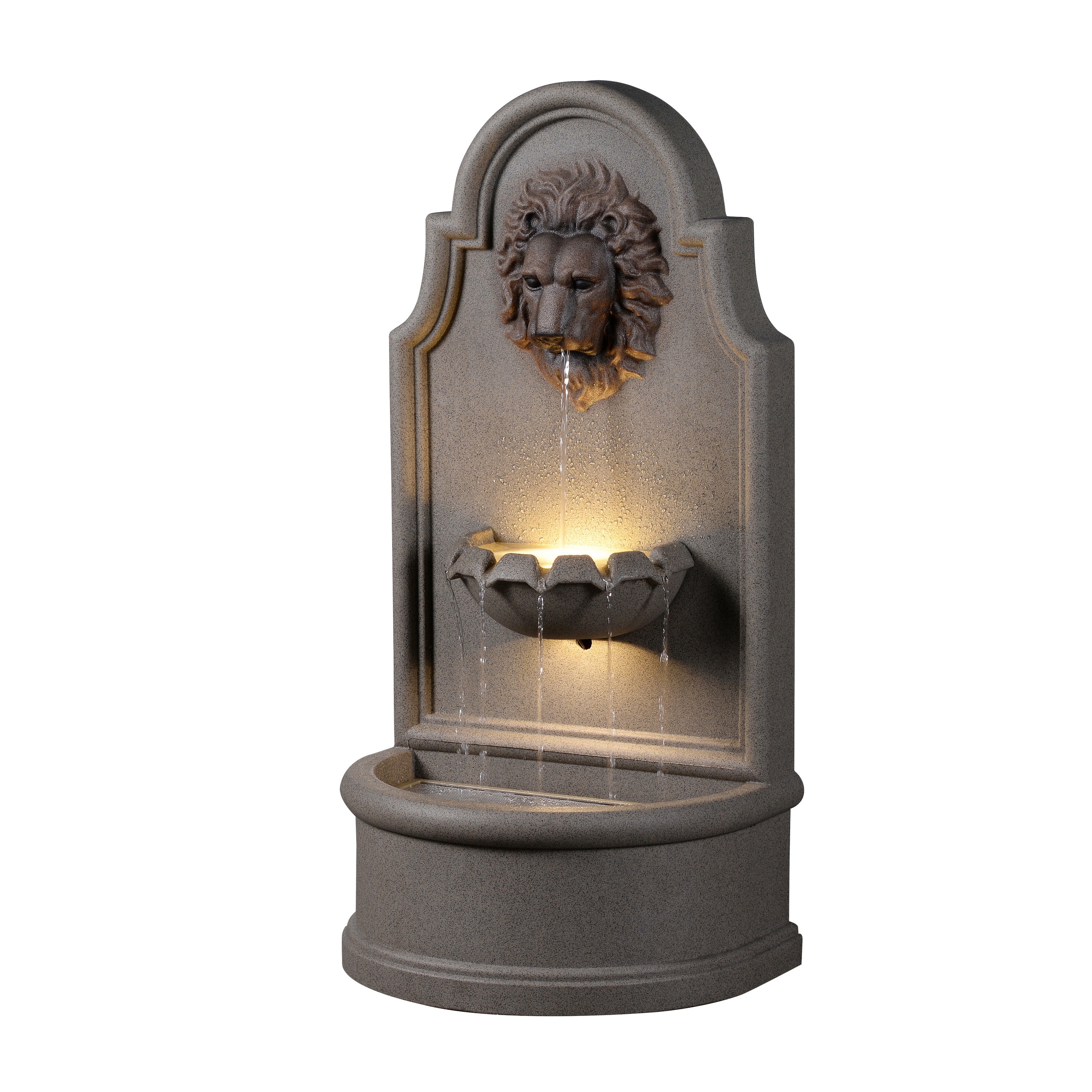 allen + roth 16123 40-in H Plastic Electric Powered Wall Outdoor Fountain Pump Included