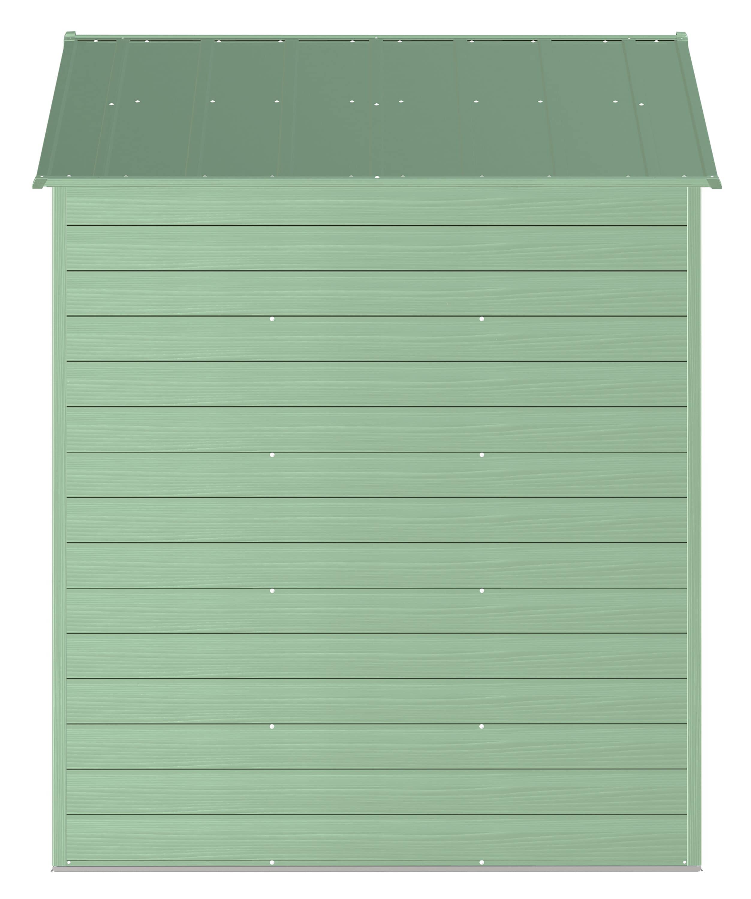Sage Green 8' x 6' Galvanized Steel Storage Shed Kit