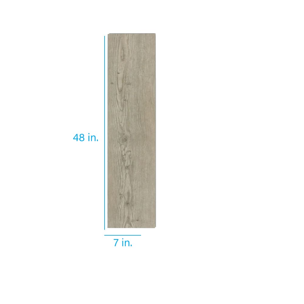 Style Selections Ashen Oak Gray 12-mil x 7-in W x 48-in L Waterproof ...