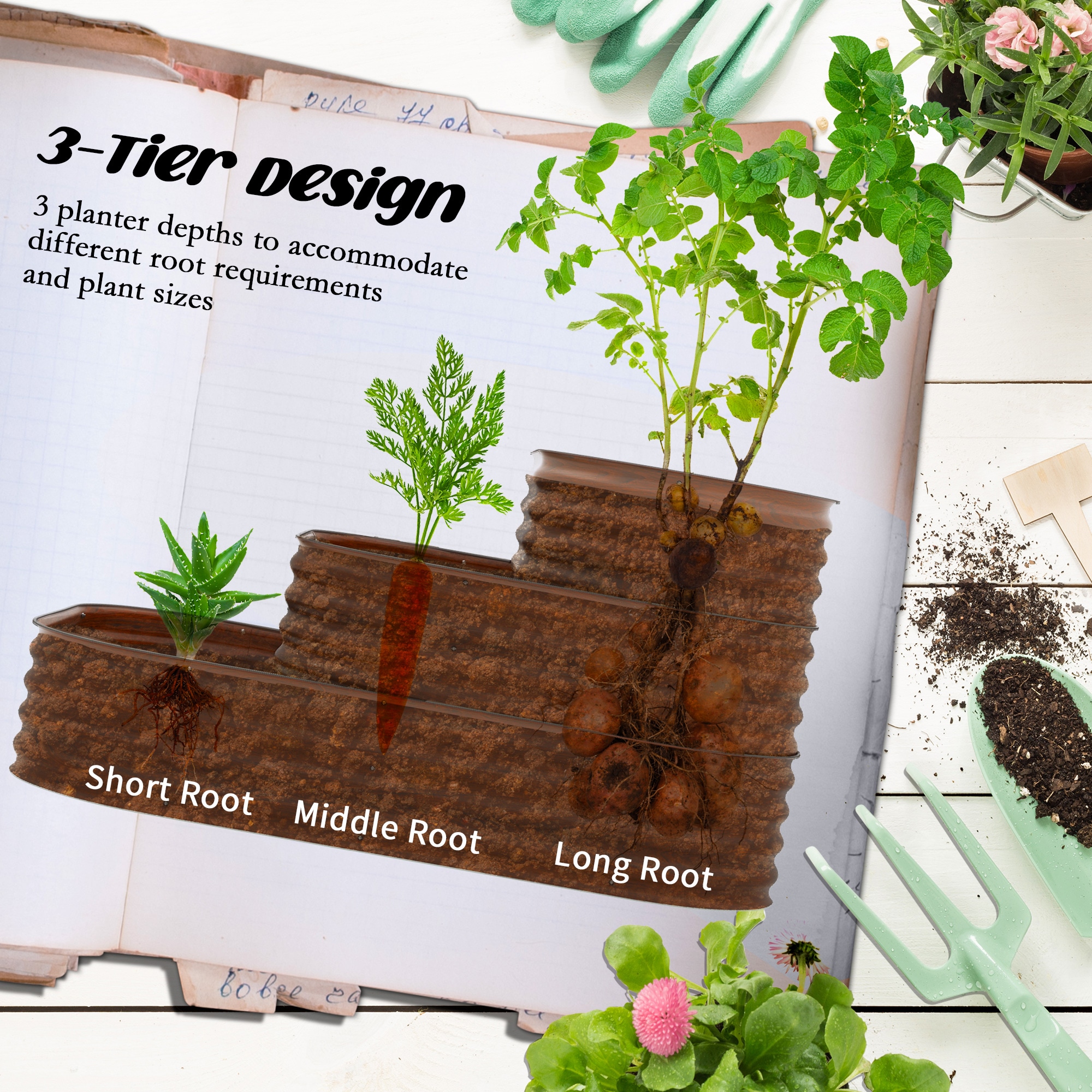 Zeus & Ruta BL04RGB-10 Raised-Garden-Beds - View #6