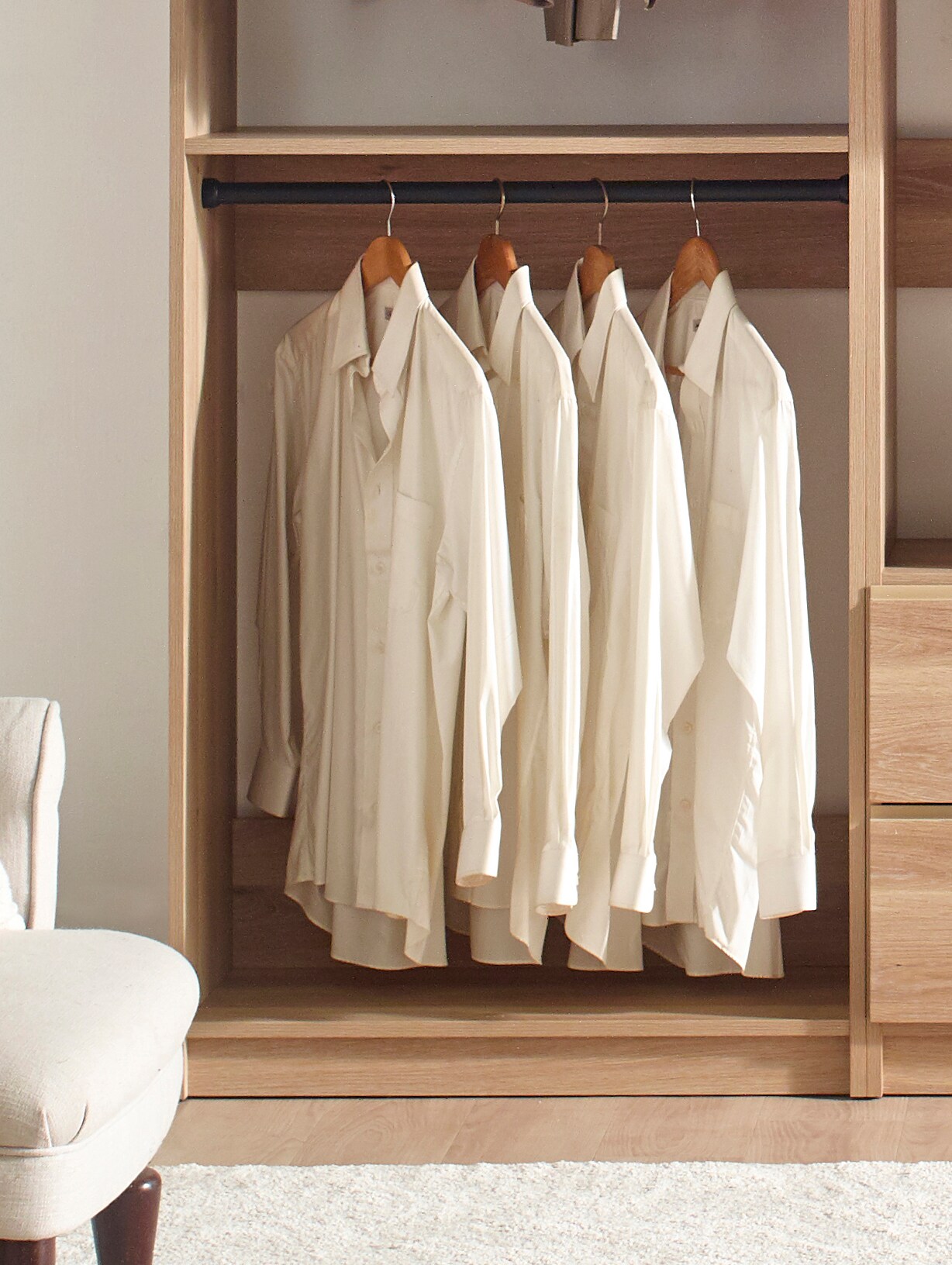 Klair Living PROSPER-ACD OAK Wood-Closet-Kits - View #3