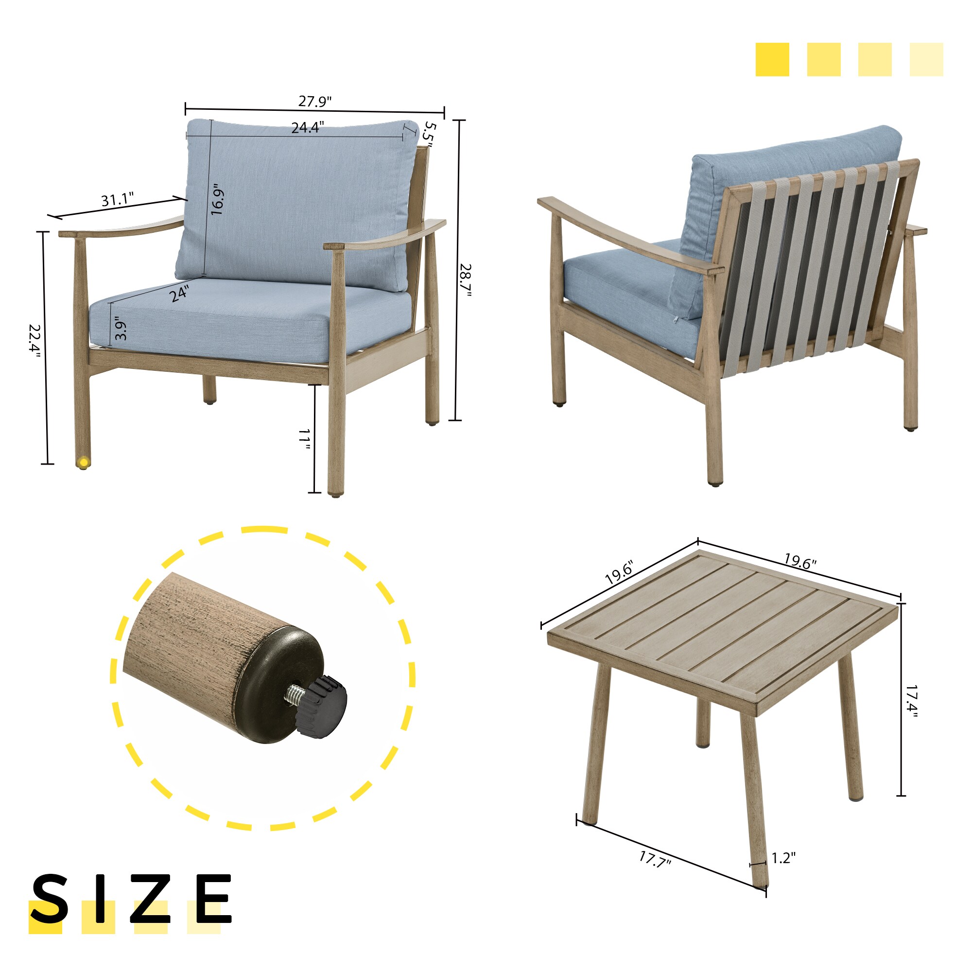  CP-SF3-ZL-B1-WL2 Patio-Conversation-Sets - View #2